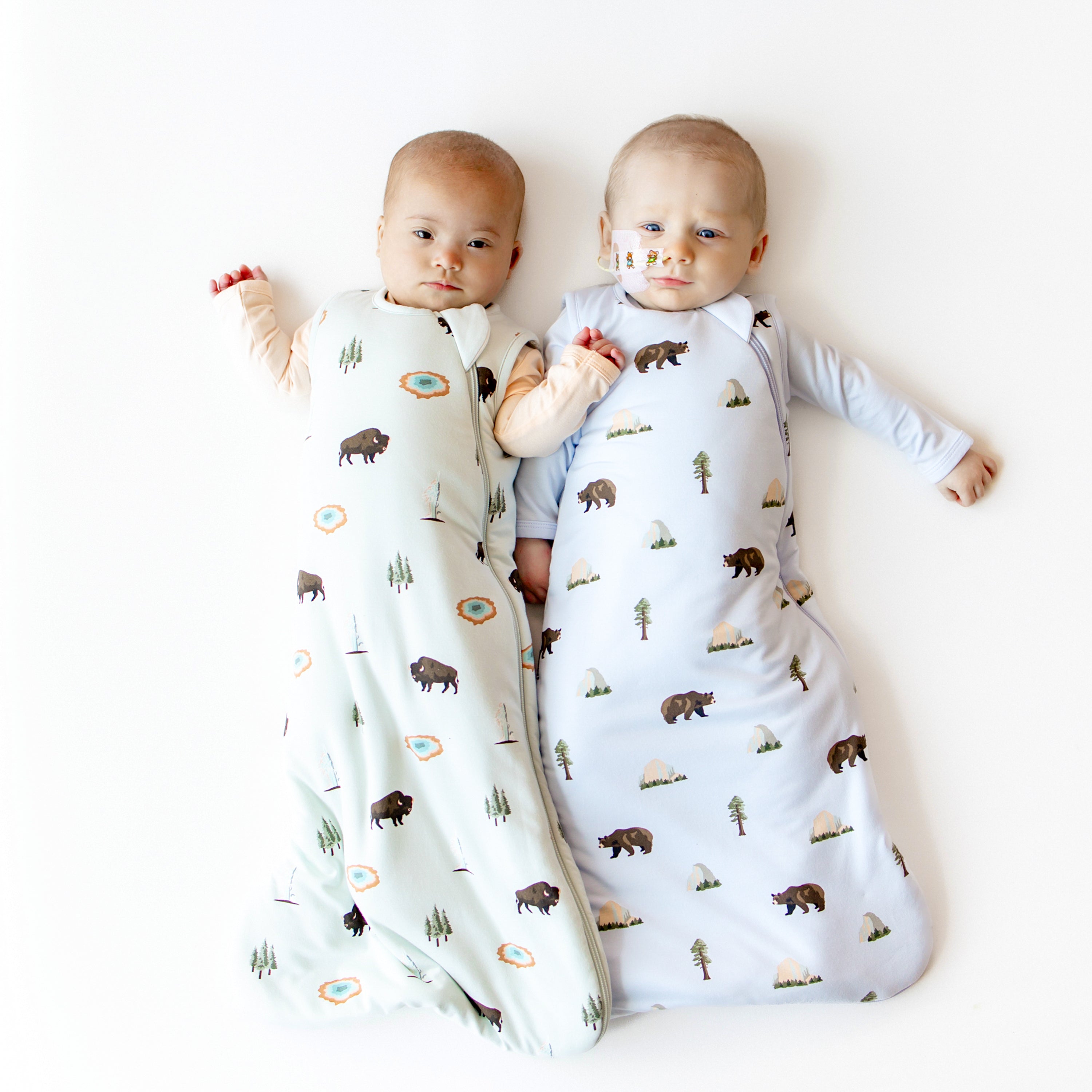 2 Babies modeling Sleep Bag in Yellowstone and Yosemite 1.0