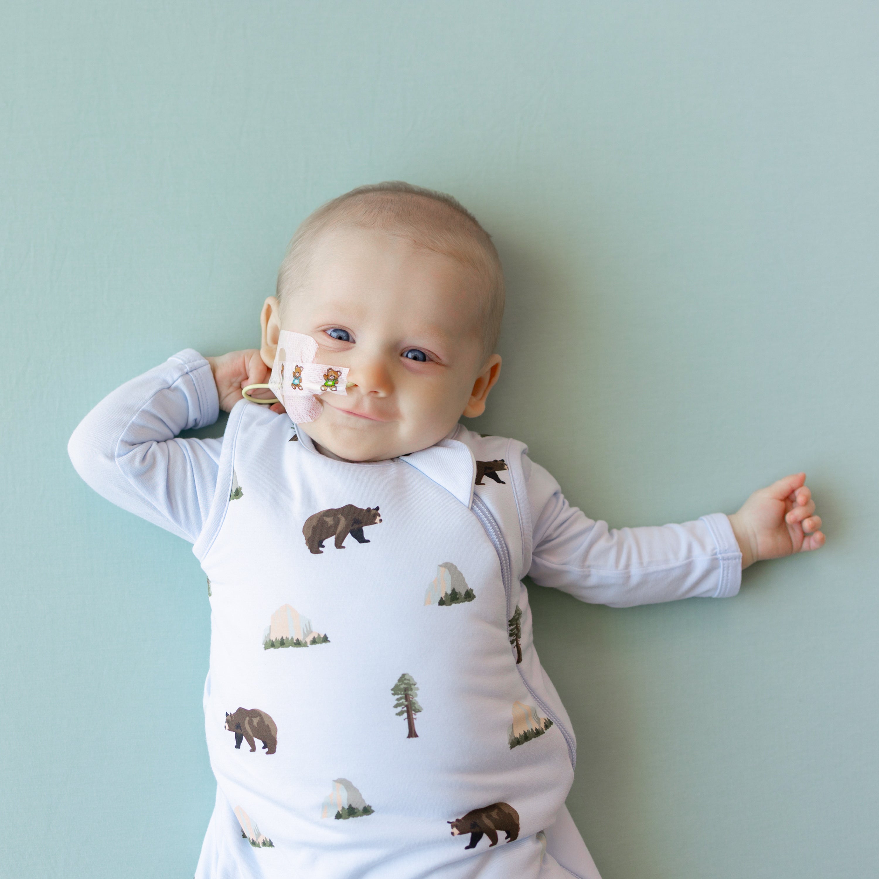 Close up of Baby wearing Sleep Bag in Yosemite 1.0