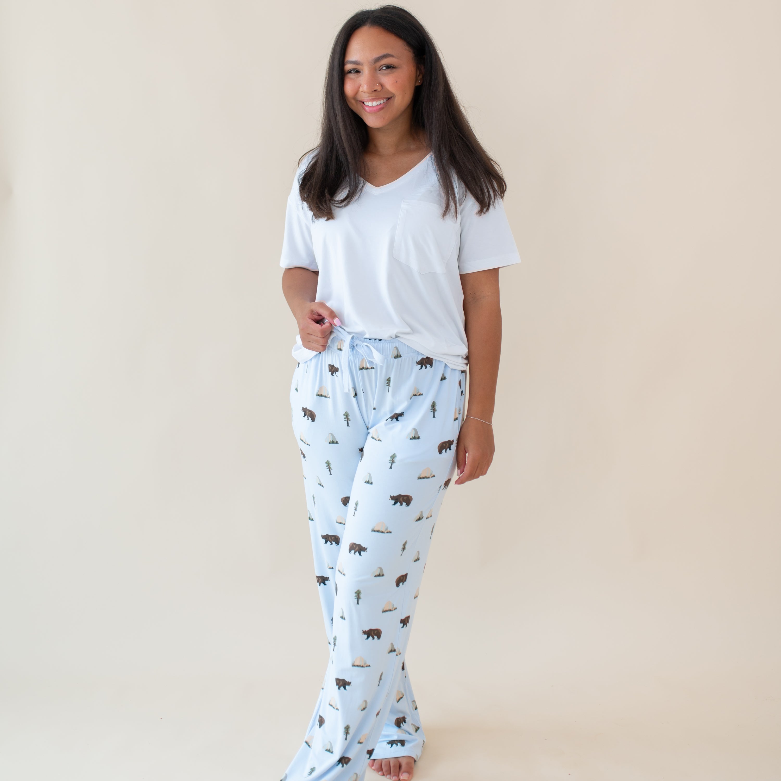 Woman modeling Women's Lounge Pants in Yosemite