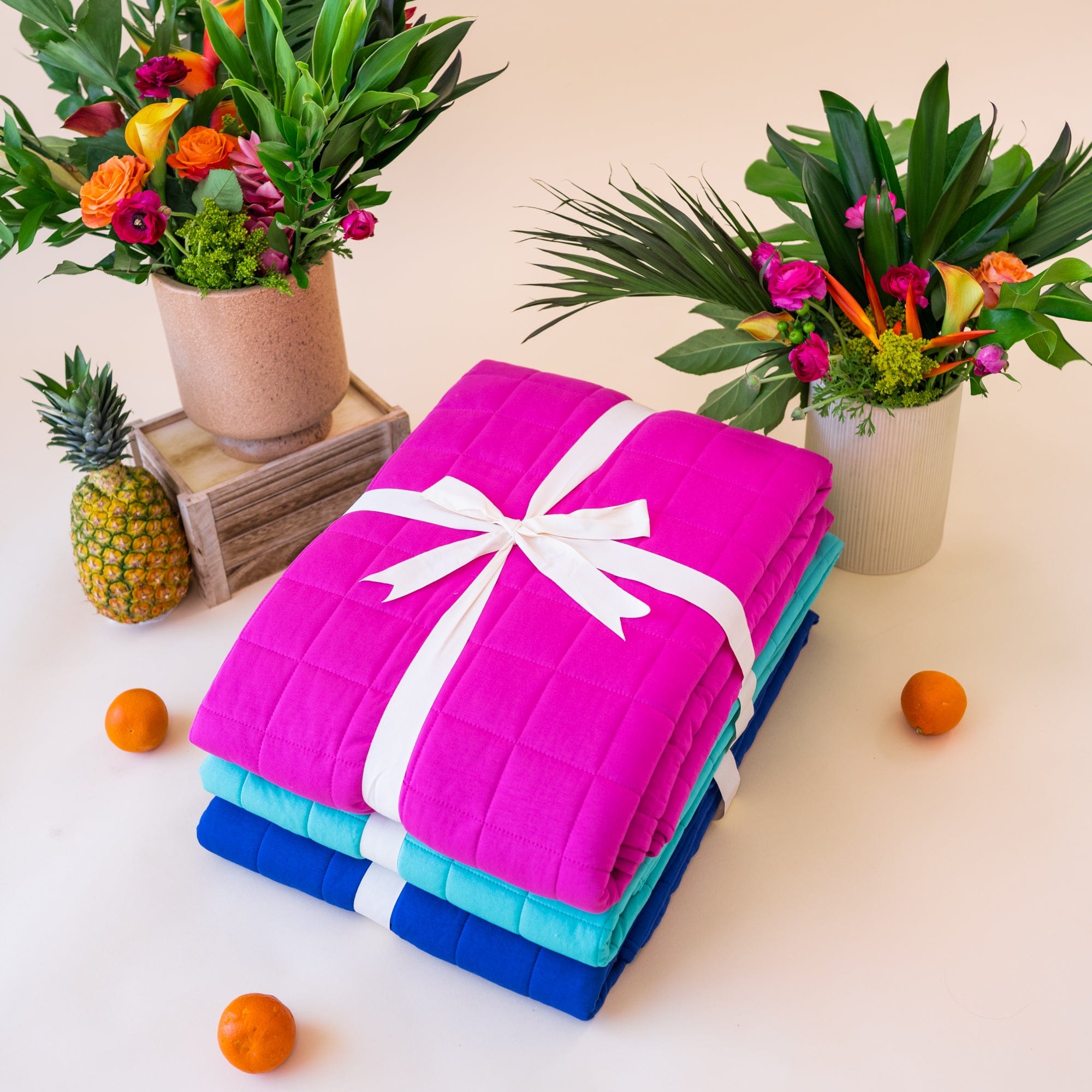 Kyte Baby Adult Blanket Caribbean / Adult Adult Quilted Blanket in Caribbean 2.5