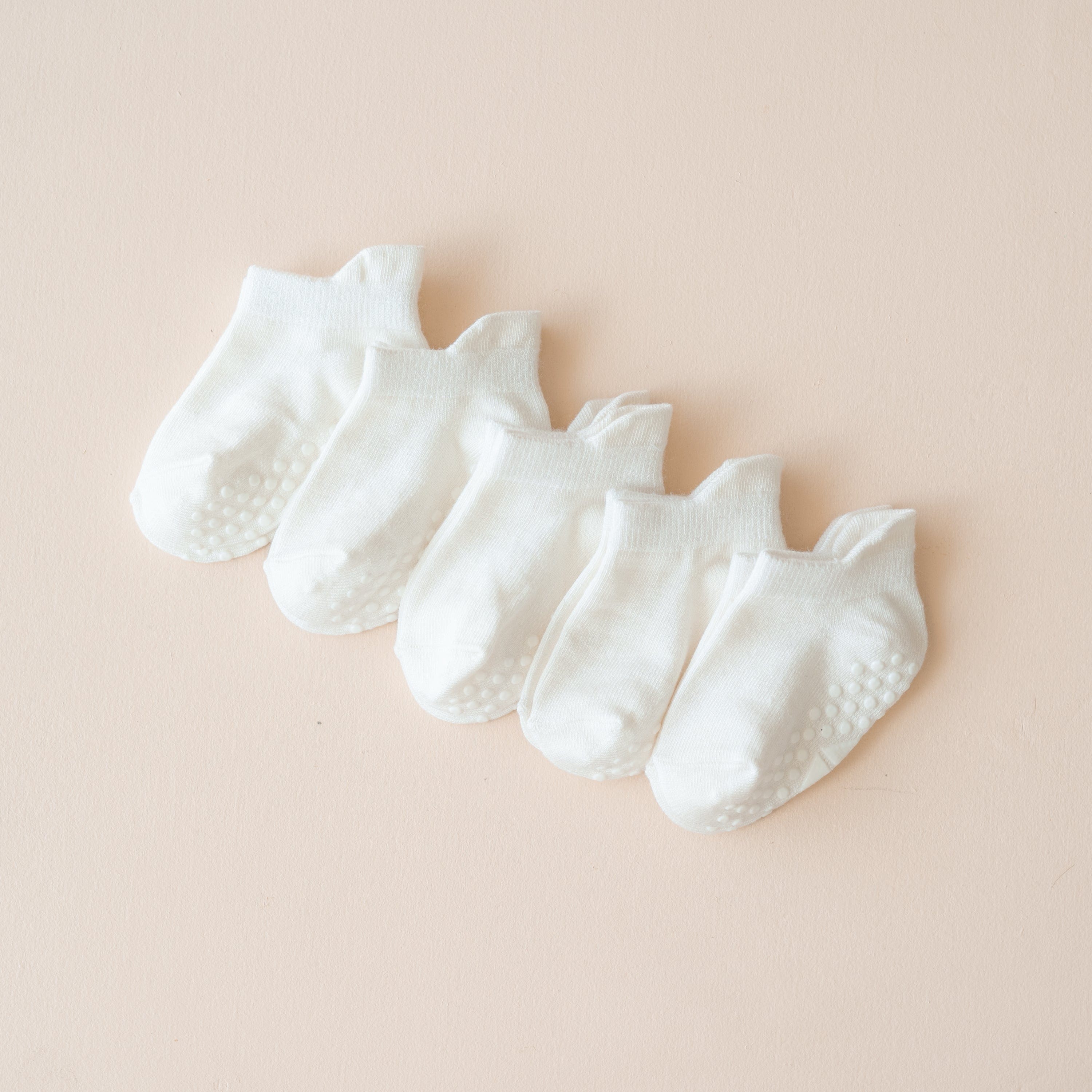 Kyte Baby Ankle Socks with Ribbed Cuff Combo 5-Pack in Cloud