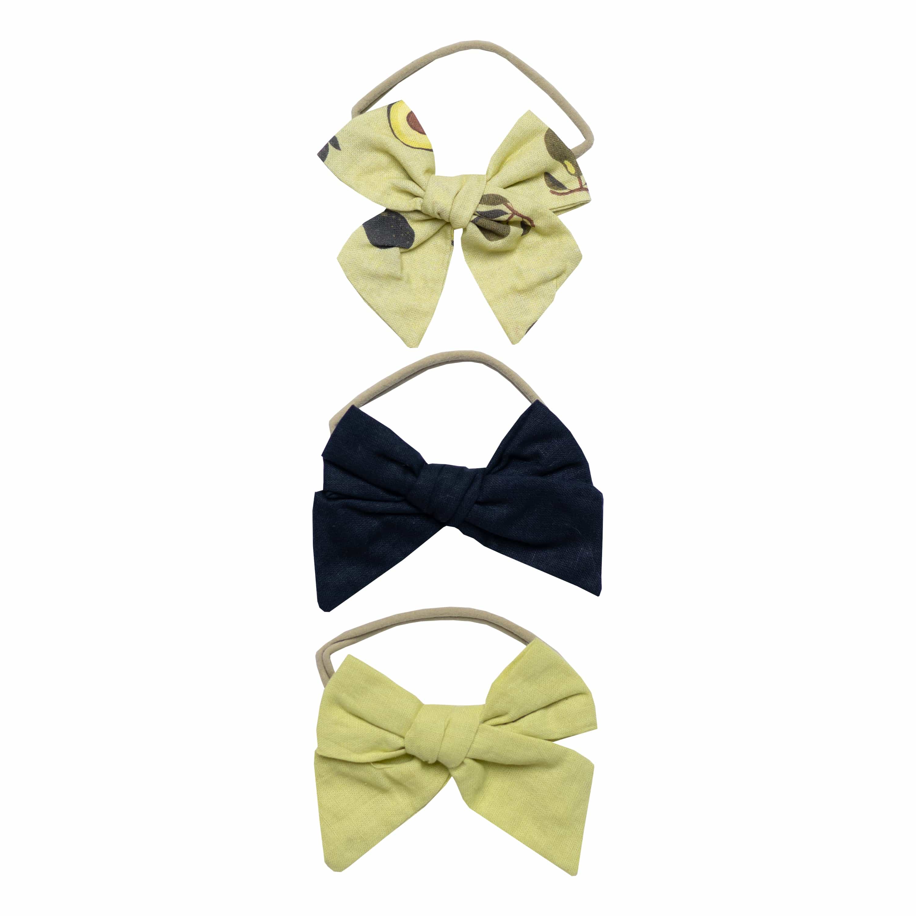 Kyte Baby Baby Bows Avocado/Kiwi/Midnight 3-Pack Bows in Avocado, Kiwi, and Midnight