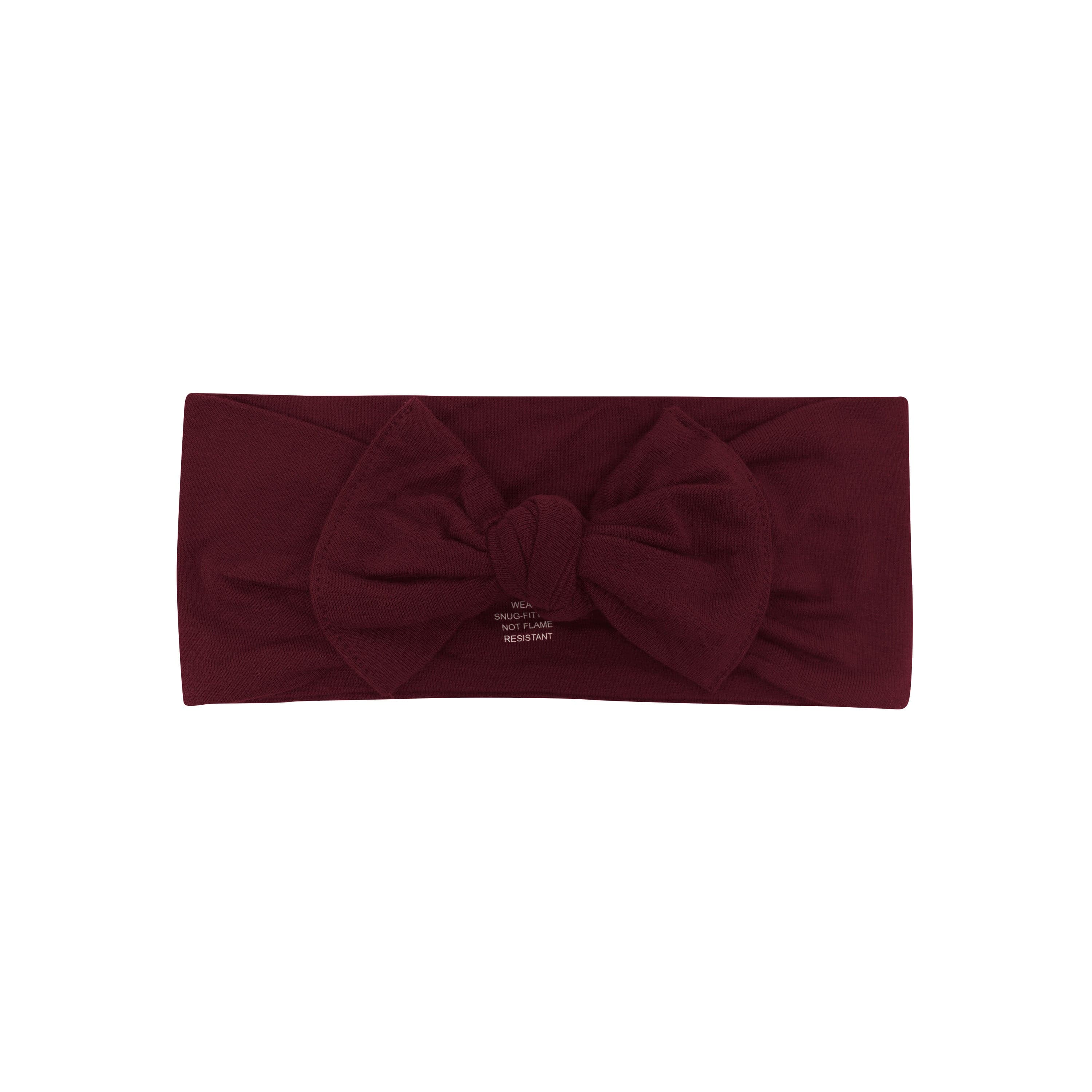 Knotted Bow headband in Burgundy