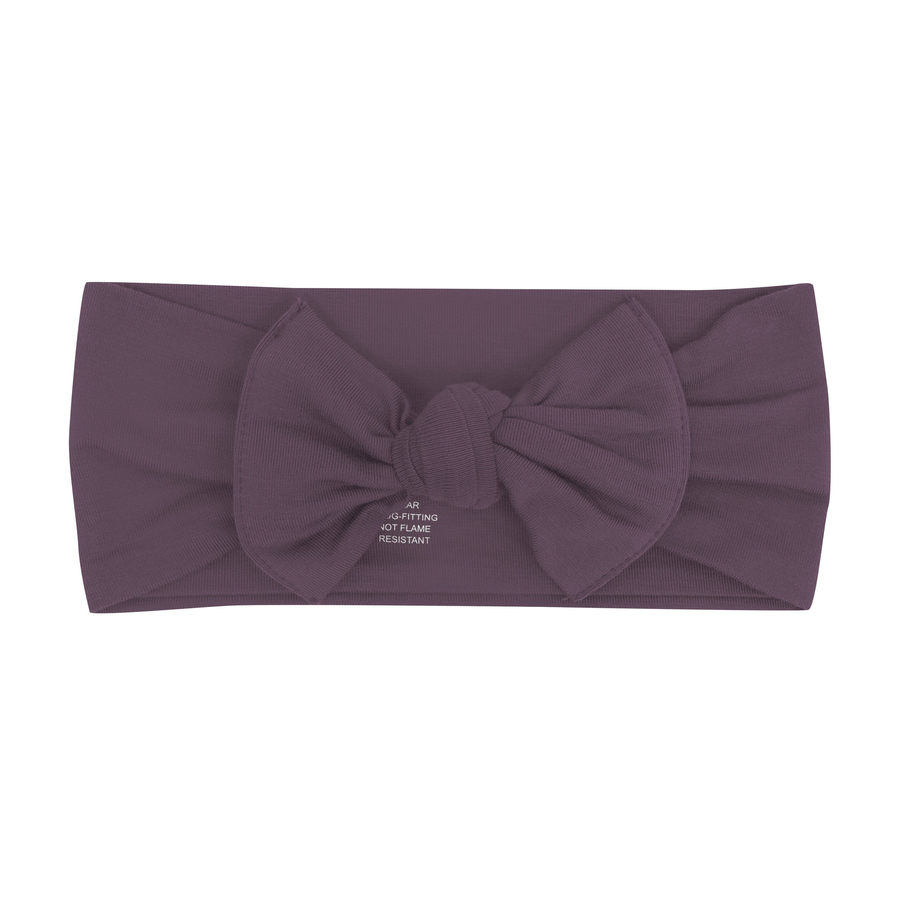 Knotted Bow Headband in Currant