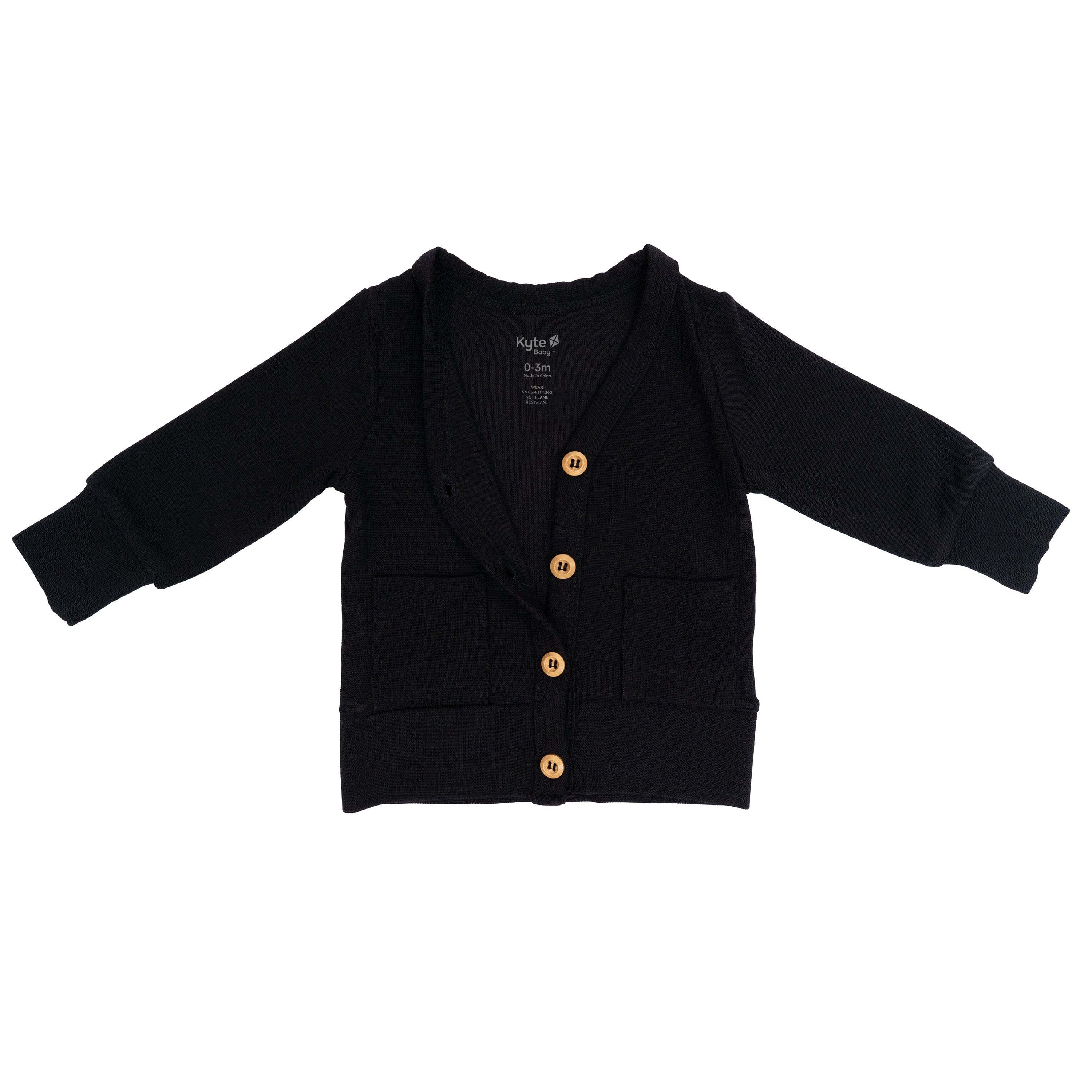 Kyte Baby medium-weight Bamboo Jersey Toddler Cardigan in Midnight