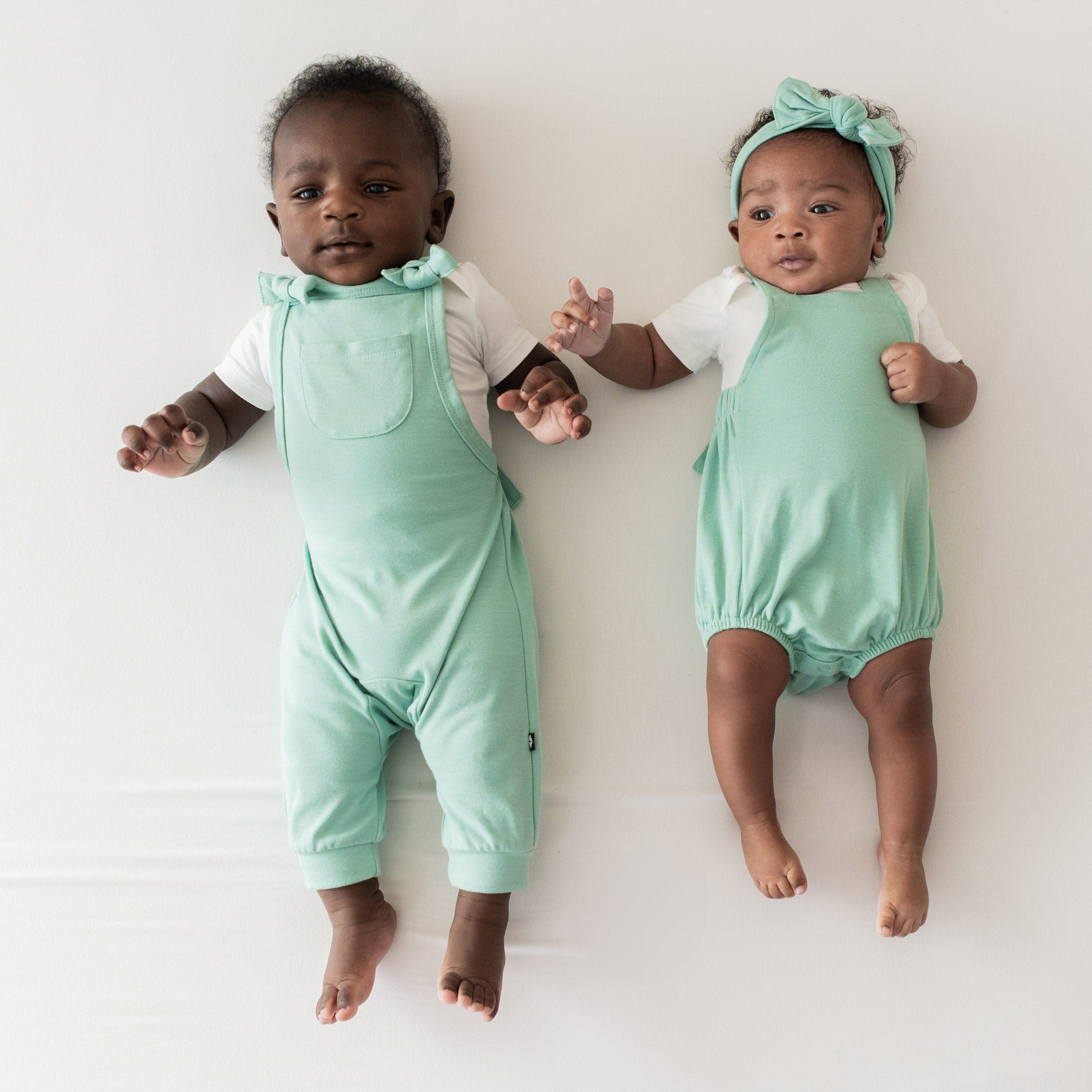 Kyte Baby Baby Overall Bamboo Jersey Overall in Wasabi