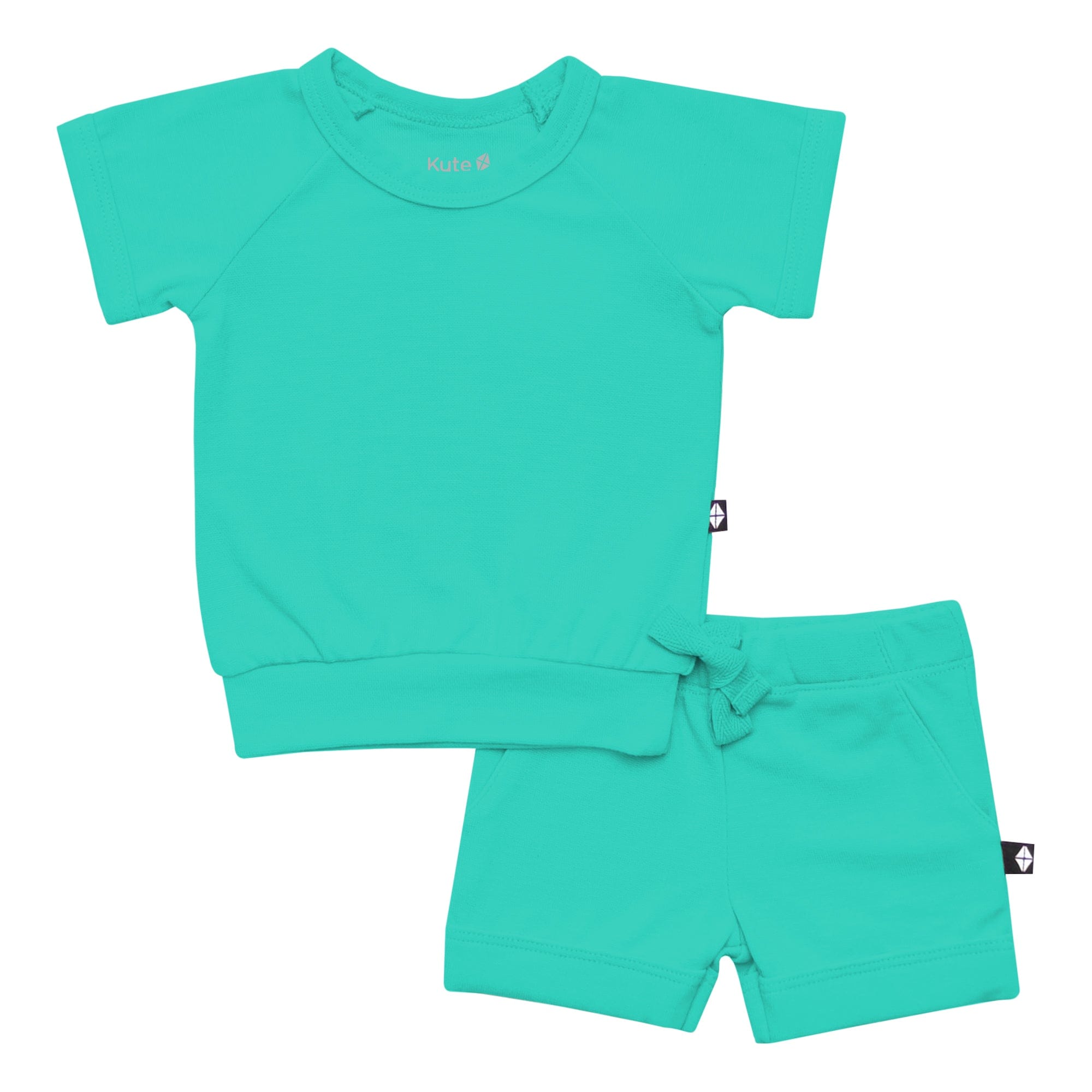 Kyte Baby Bamboo Jersey Short Sleeve Jogger Set Bamboo Jersey Short Sleeve Jogger Set in Caribbean
