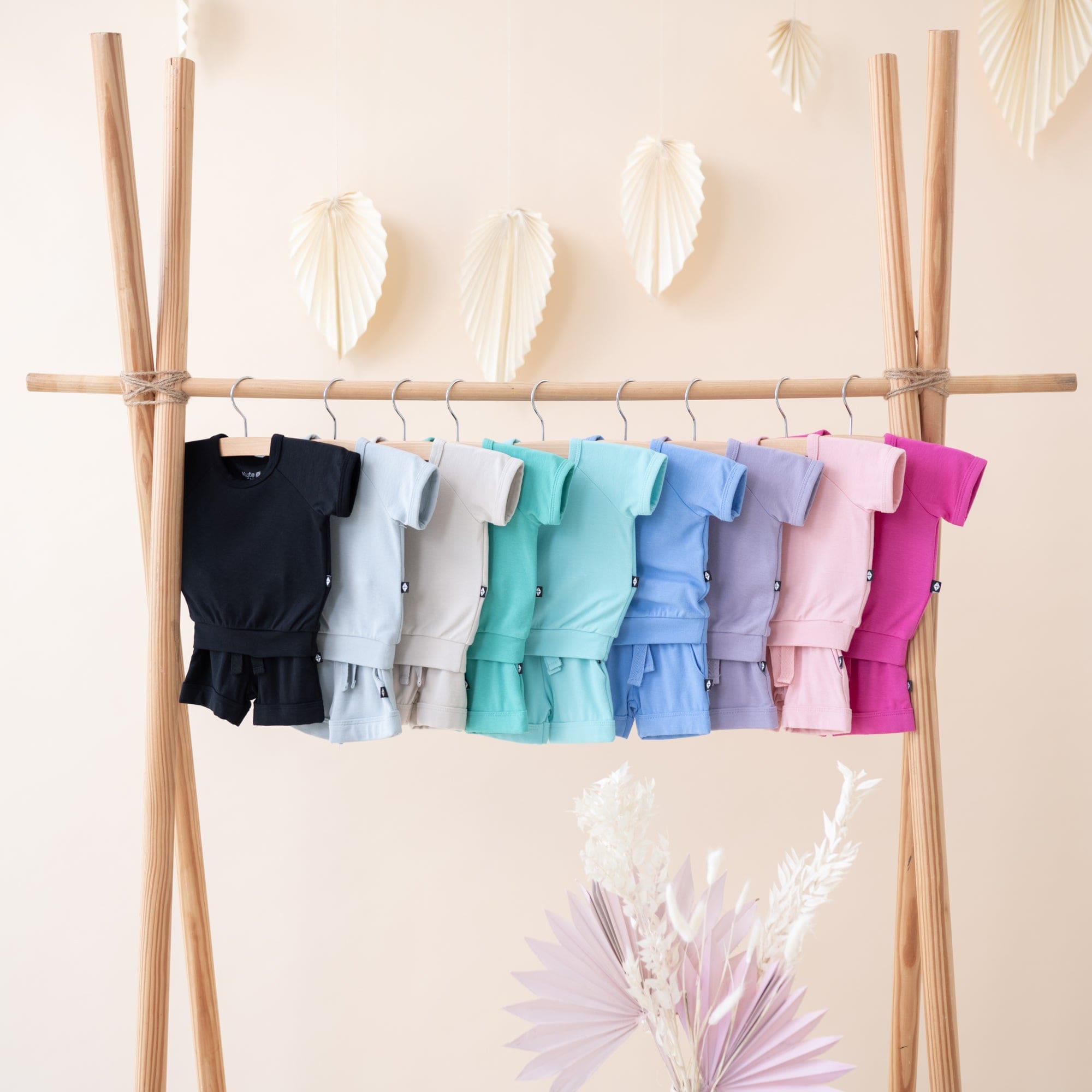 Kyte Baby Bamboo Jersey Short Sleeve Jogger Set Bamboo Jersey Short Sleeve Jogger Set in Caribbean