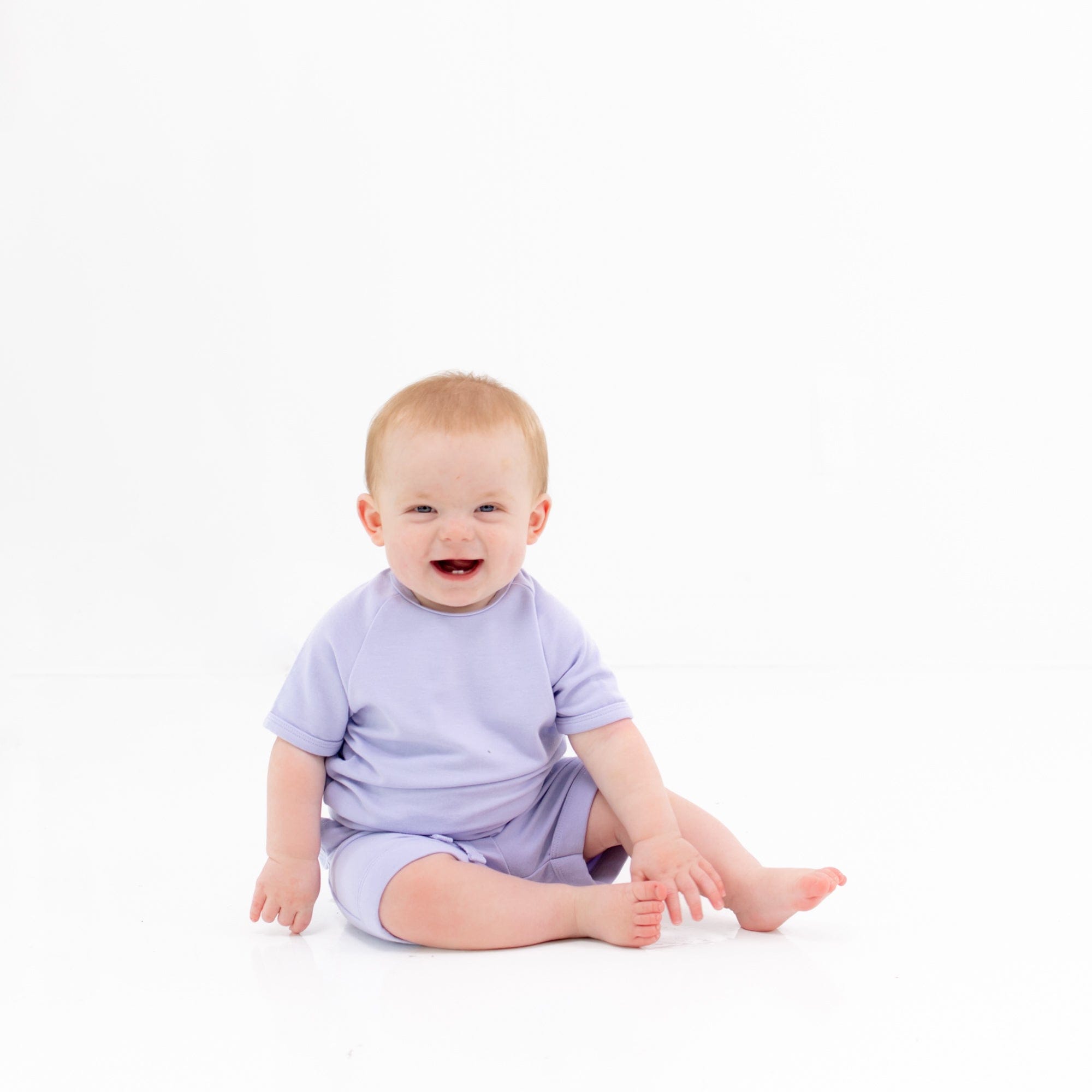 Kyte Baby Bamboo Jersey Short Sleeve Jogger Set Bamboo Jersey Short Sleeve Jogger Set in Lilac