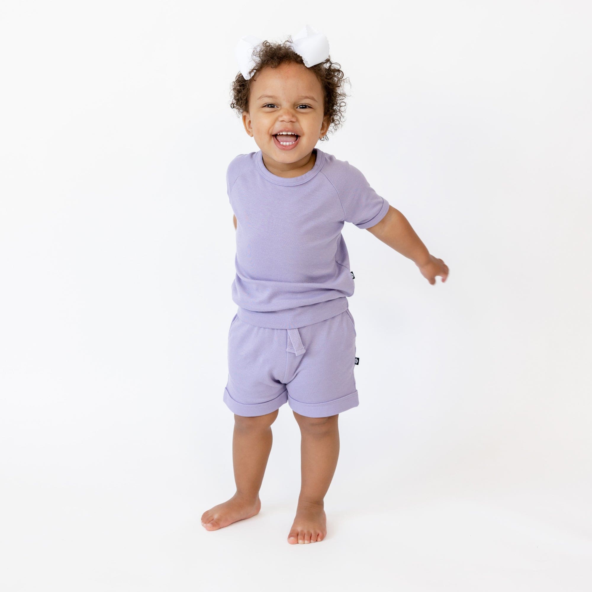 Kyte Baby Bamboo Jersey Short Sleeve Jogger Set Bamboo Jersey Short Sleeve Jogger Set in Taro