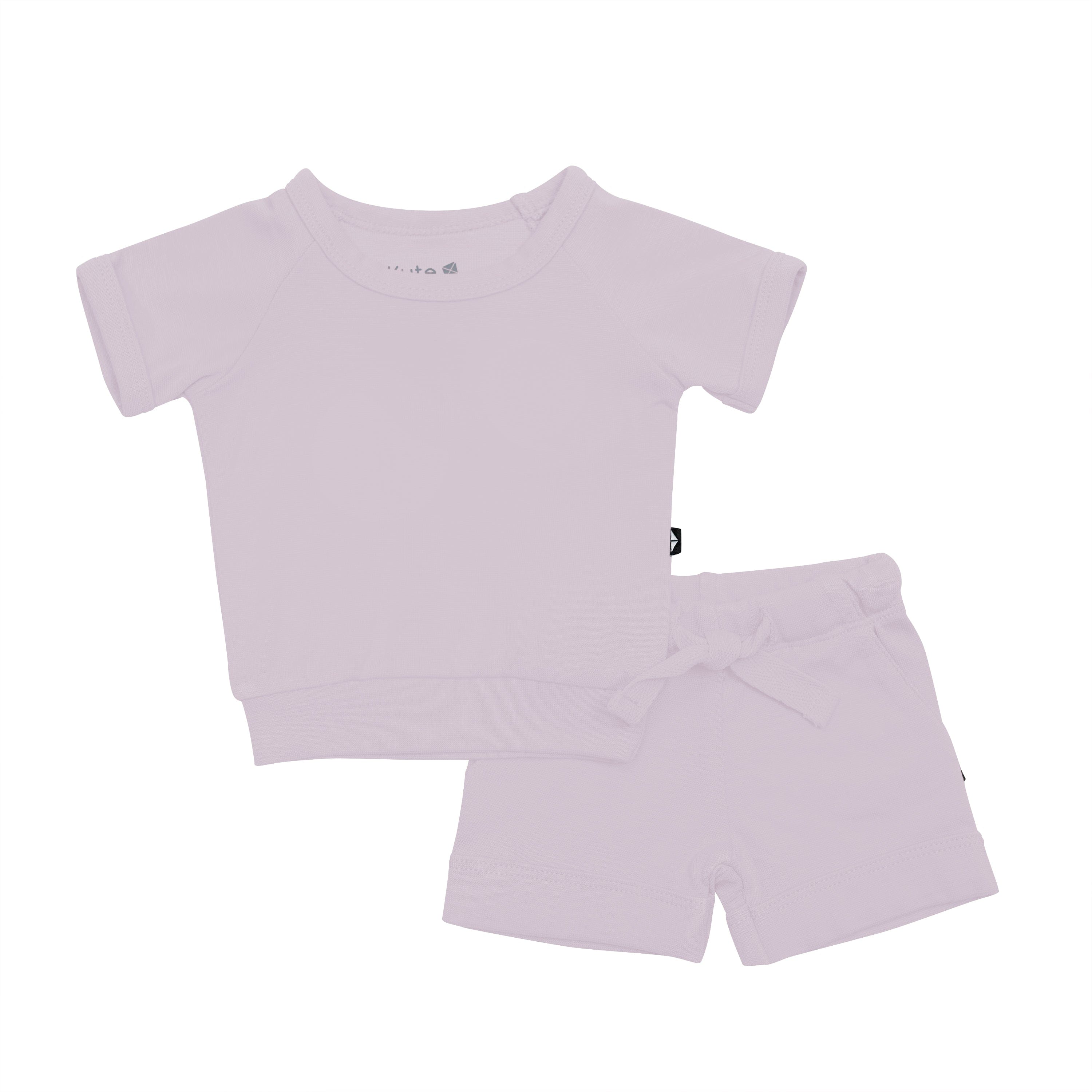 Kyte Baby Bamboo Jersey Short Sleeve Jogger Set in Wisteria