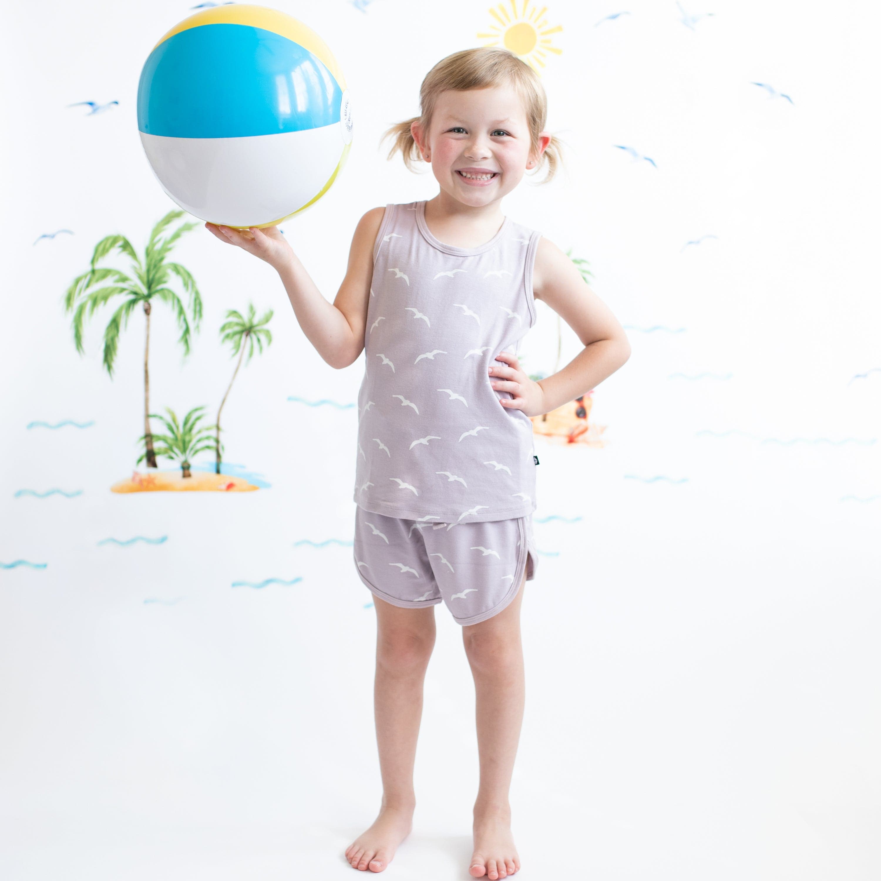 Kyte Baby Bamboo Jersey Tank Jogger Set Bamboo Jersey Tank Jogger Set in Seagull