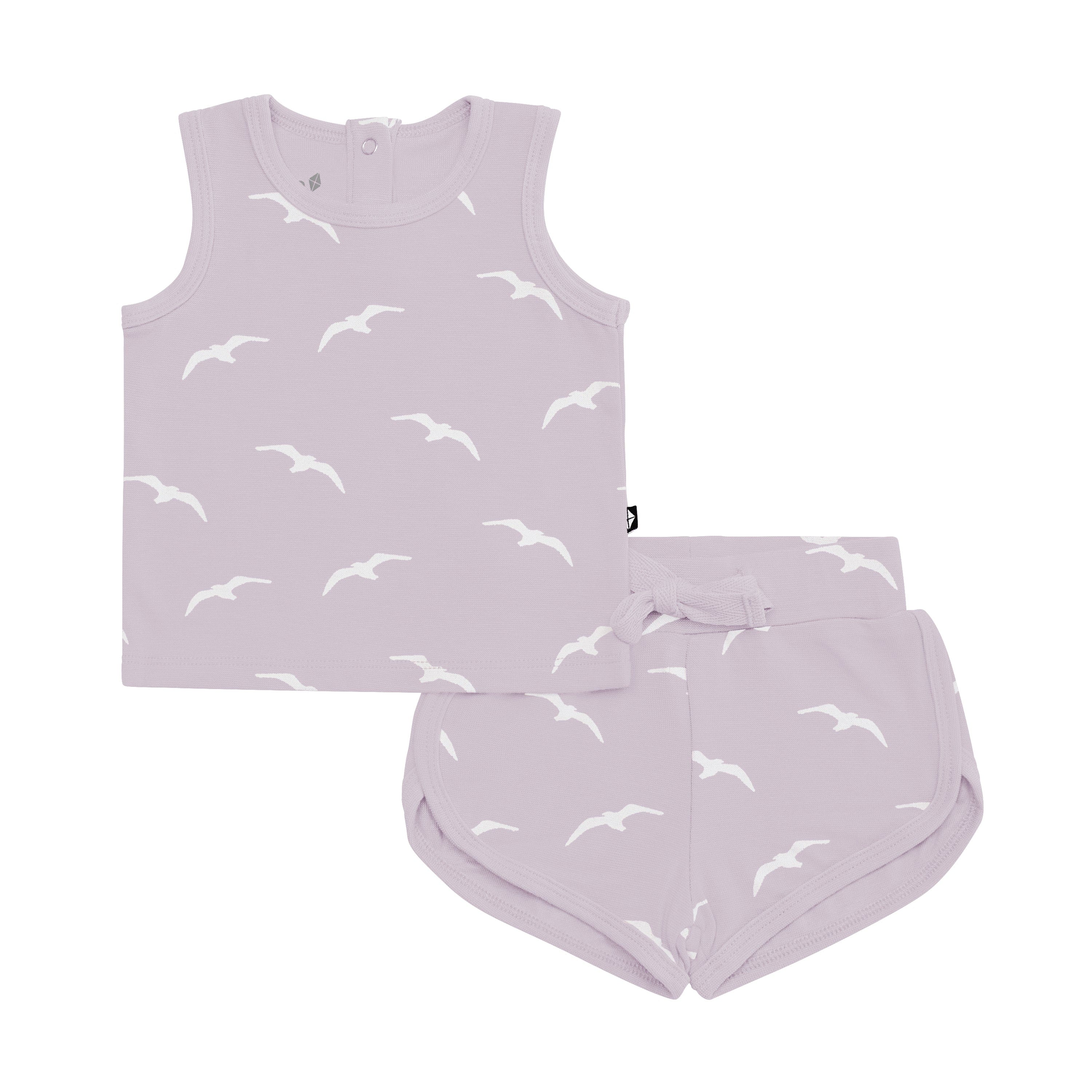 Kyte Baby Bamboo Jersey Tank Jogger Set Bamboo Jersey Tank Jogger Set in Seagull