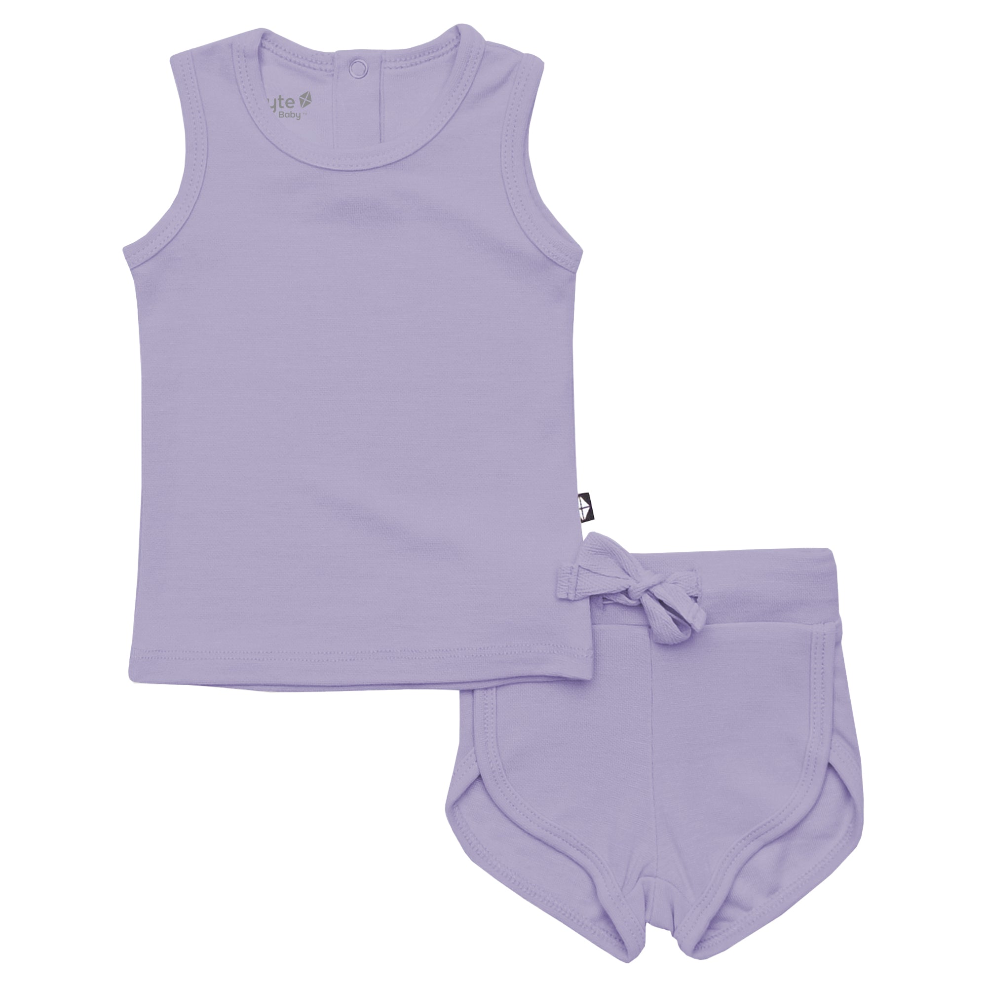 Kyte Baby Bamboo Jersey Tank Jogger Set in Taro