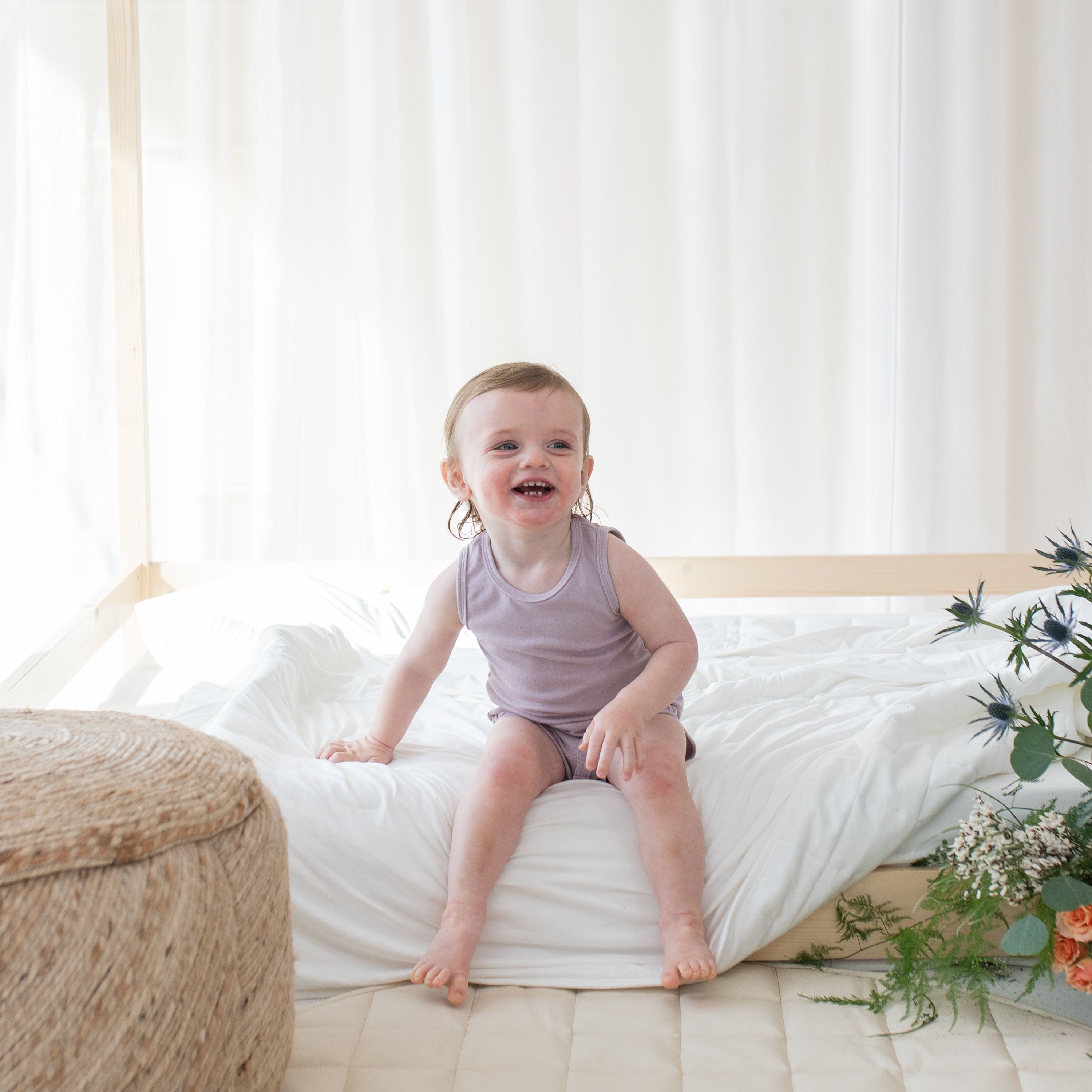 Kyte Baby Bamboo Jersey Tank Jogger Set Bamboo Jersey Tank Jogger Set in Wisteria