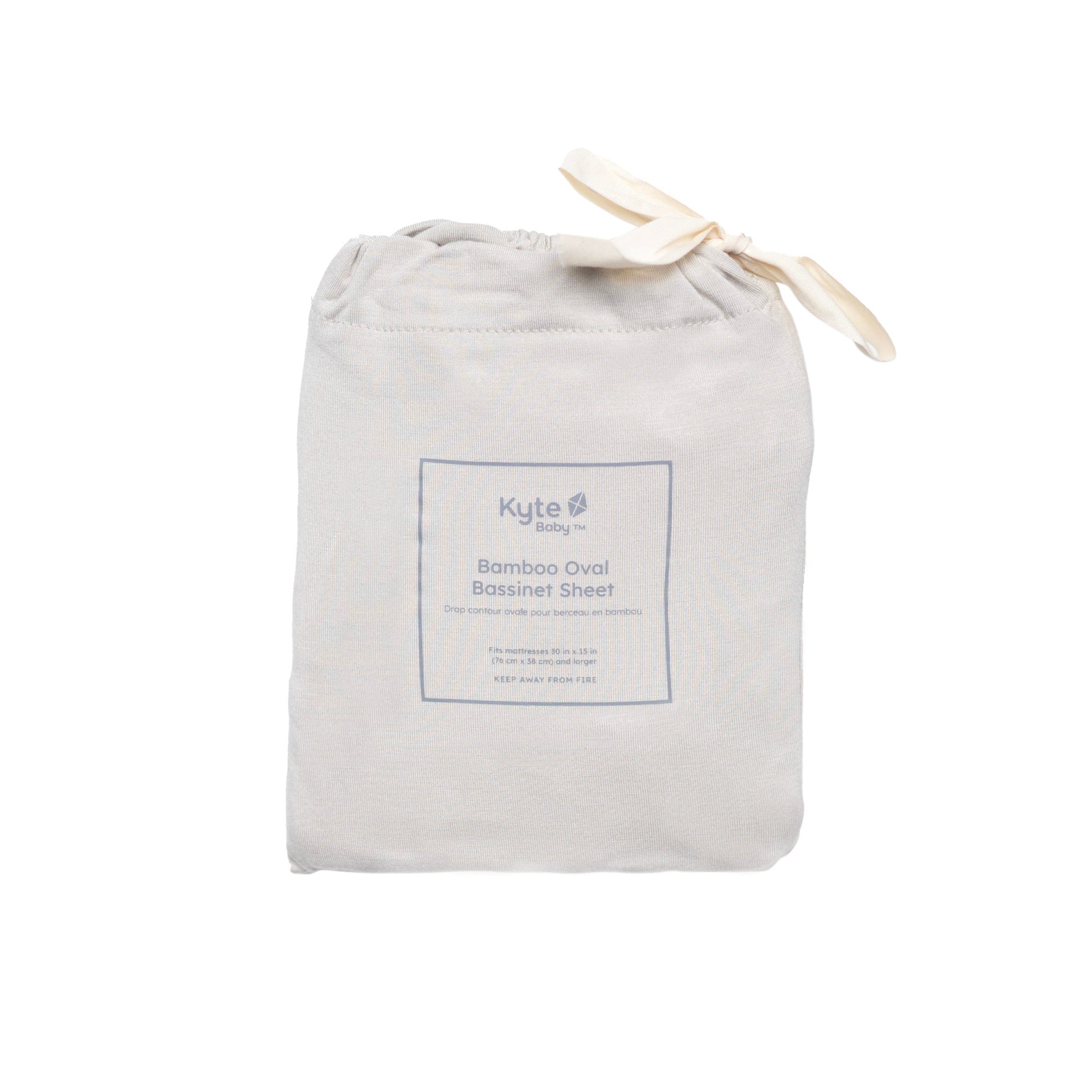Oat Kyte Baby bamboo Oval Bassinet Sheet in bag