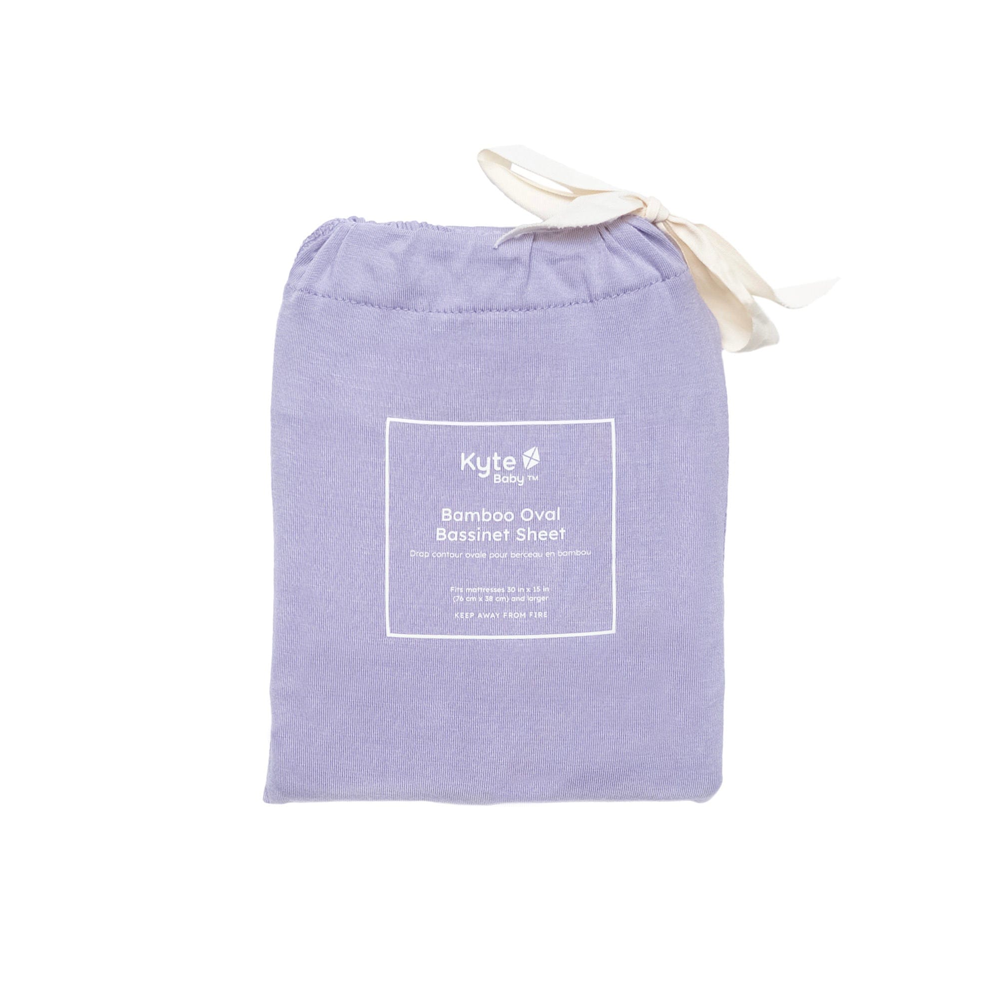 Taro Kyte Baby bamboo Oval Bassinet Sheet in bag