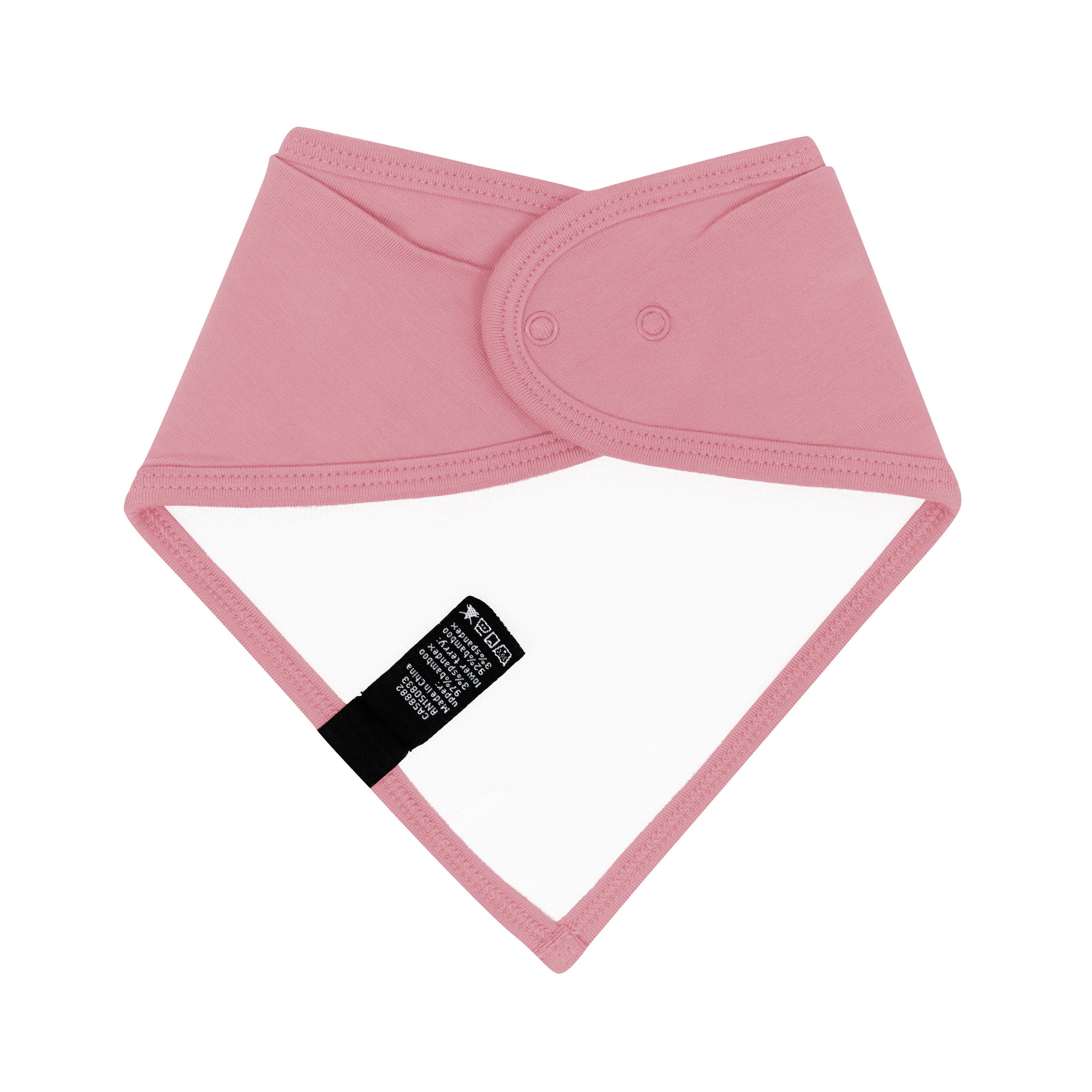 Bamboo terry lining on Kyte Baby Bib in Apple Blossom