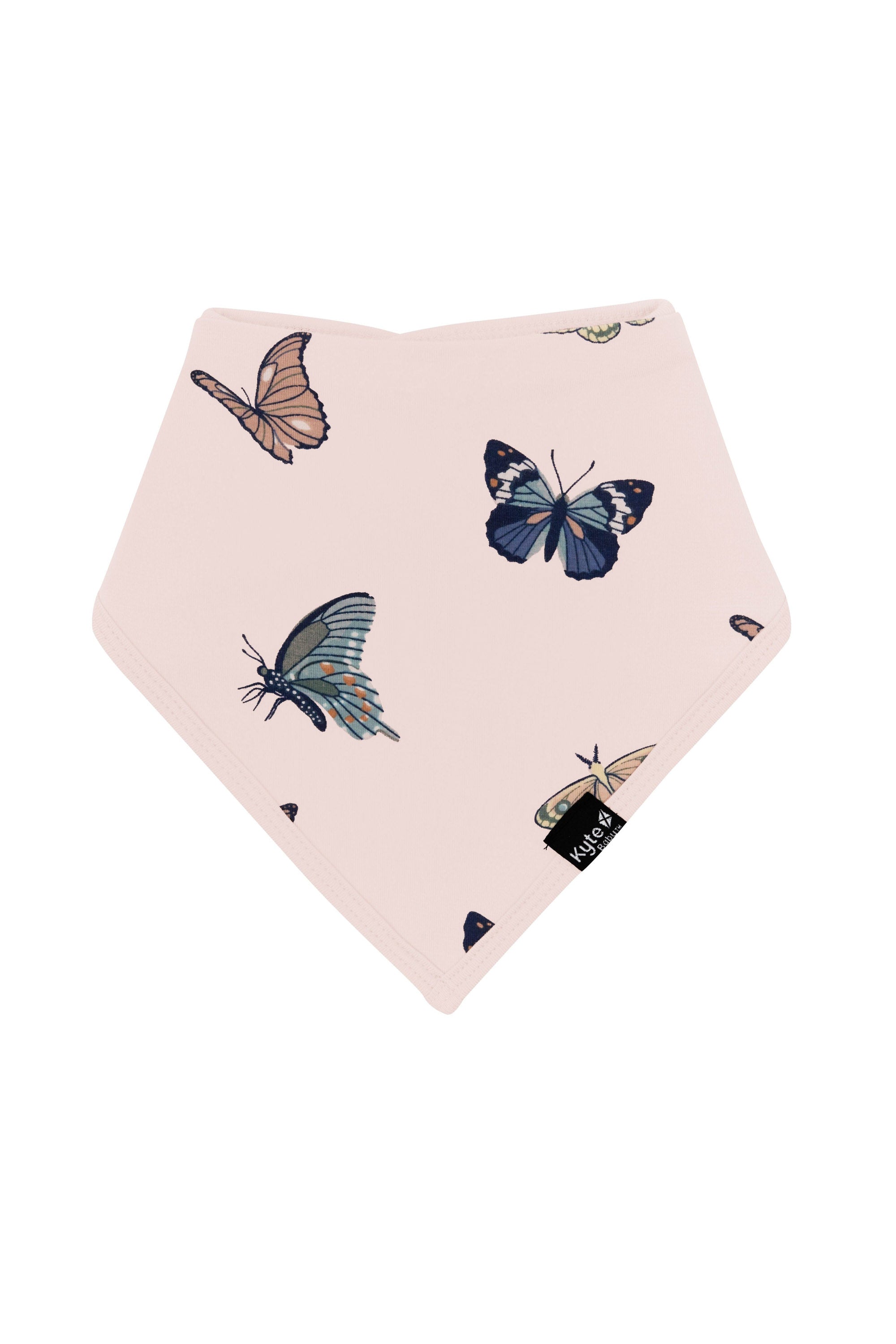 Front of the Bib in Blush Butterfly