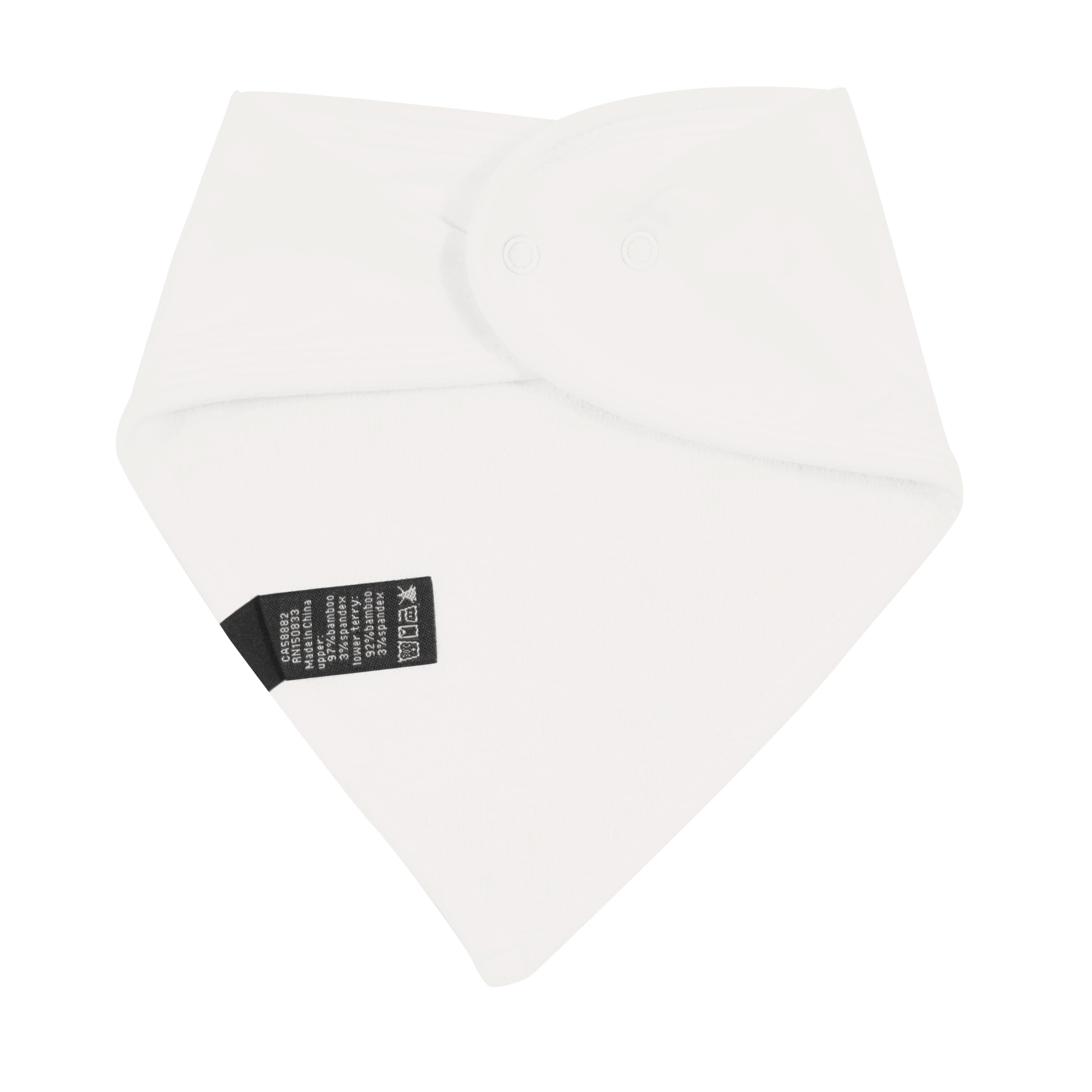 Bamboo terry lining on Kyte Baby Bib in Cloud