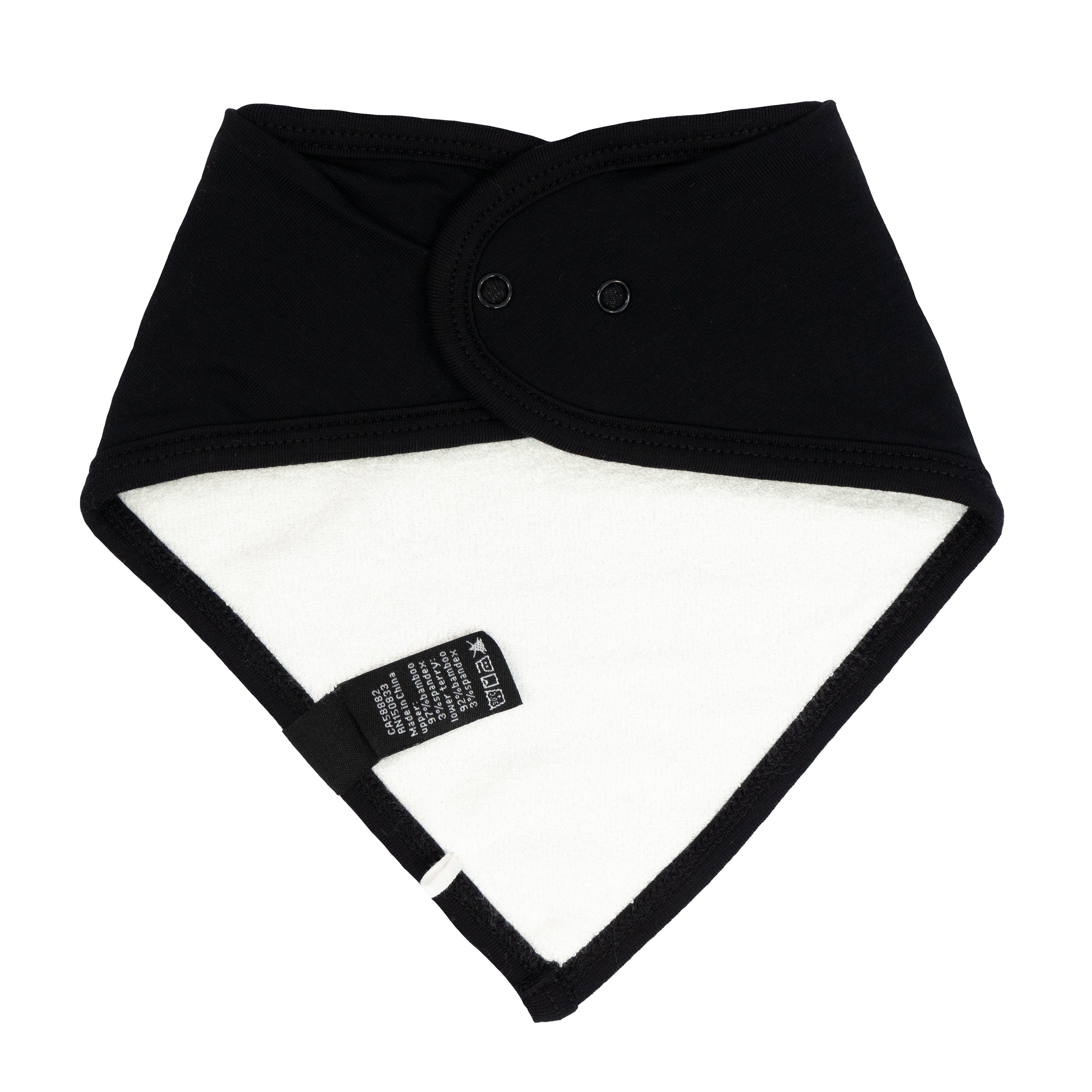 Terry side of the Kyte Baby Bib in Midnight