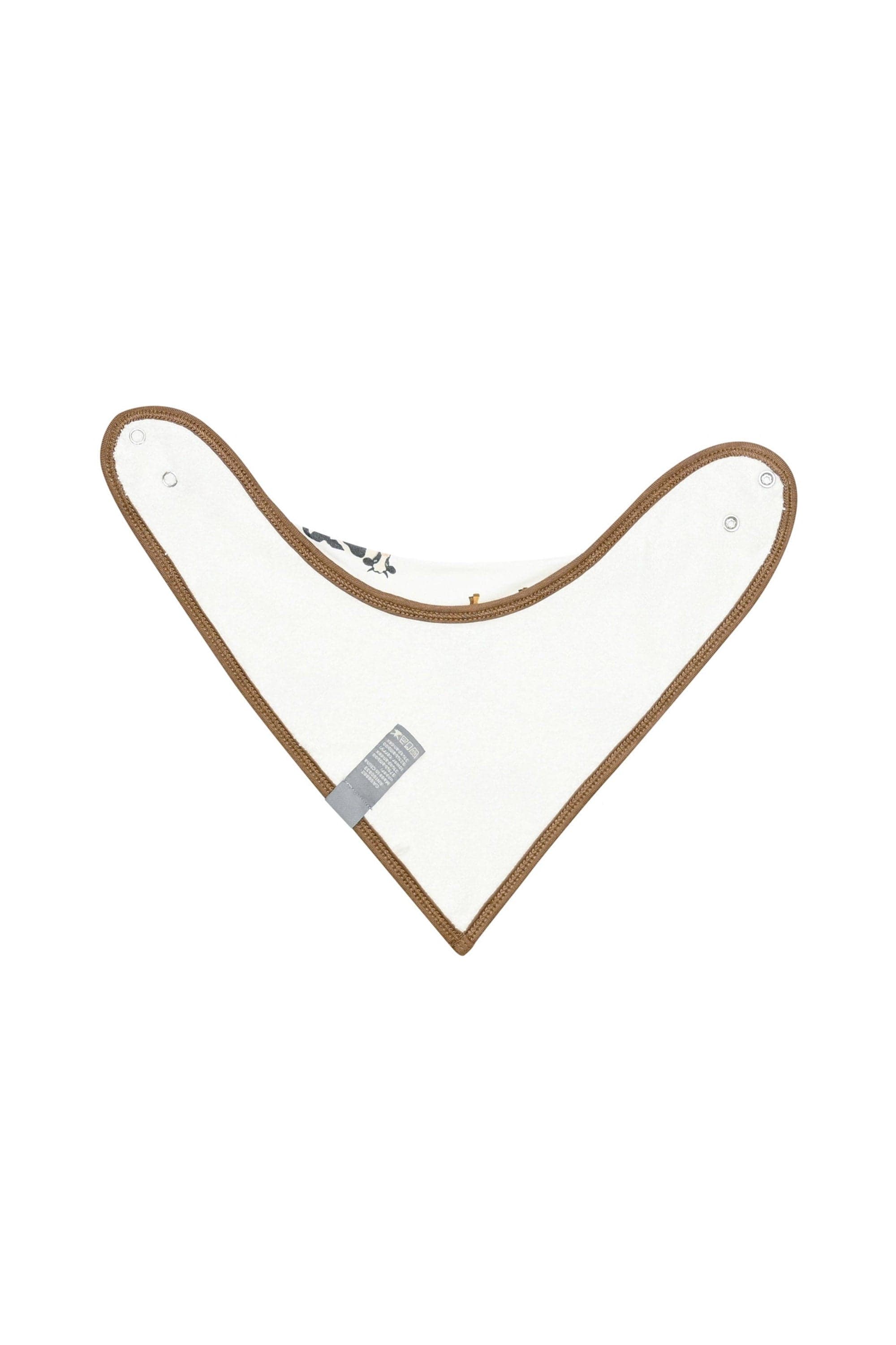 Bamboo terry lining on Kyte Baby Bib in Moo