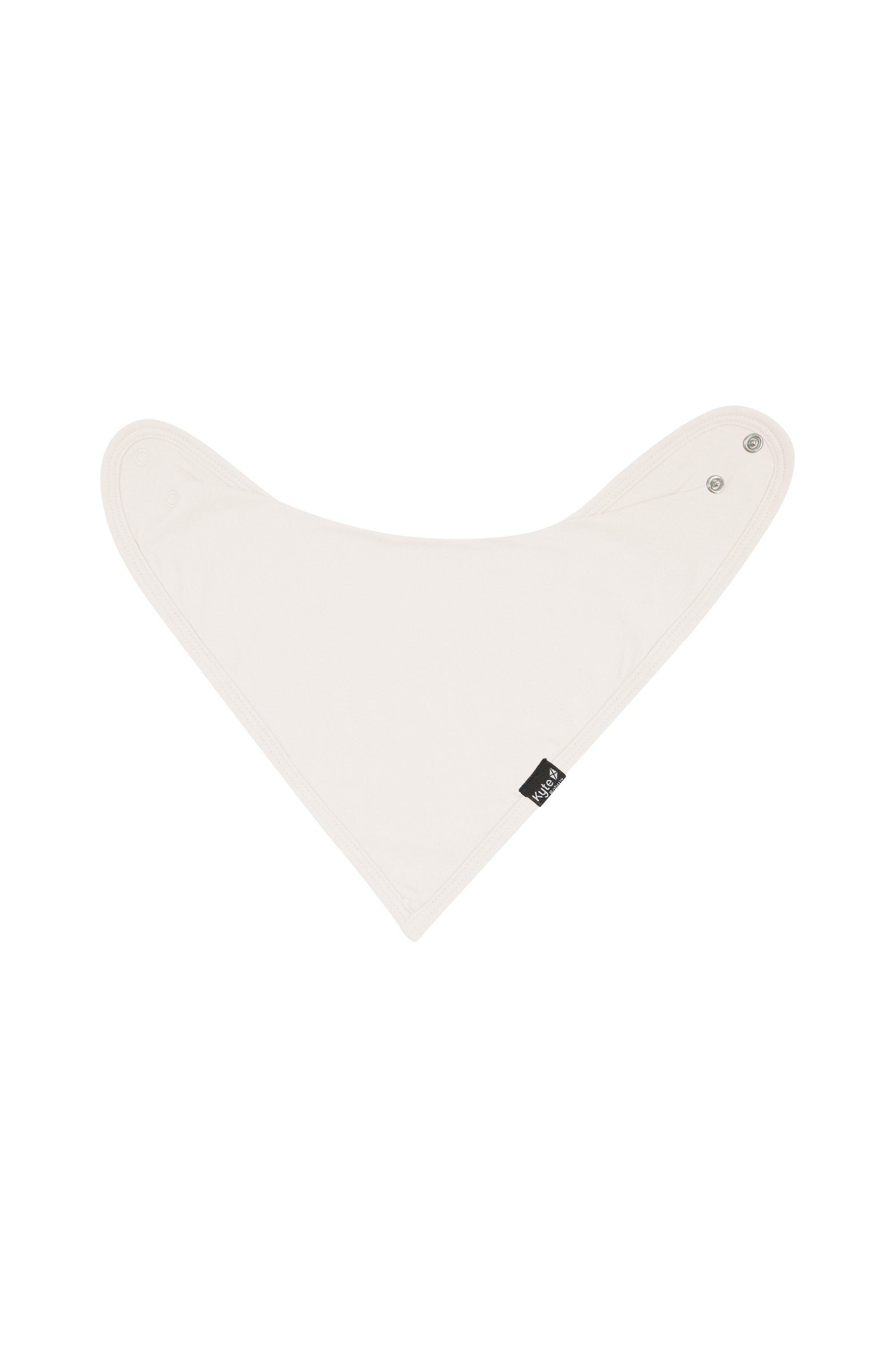 Adjustable snaps on Kyte Baby Bib in Oat