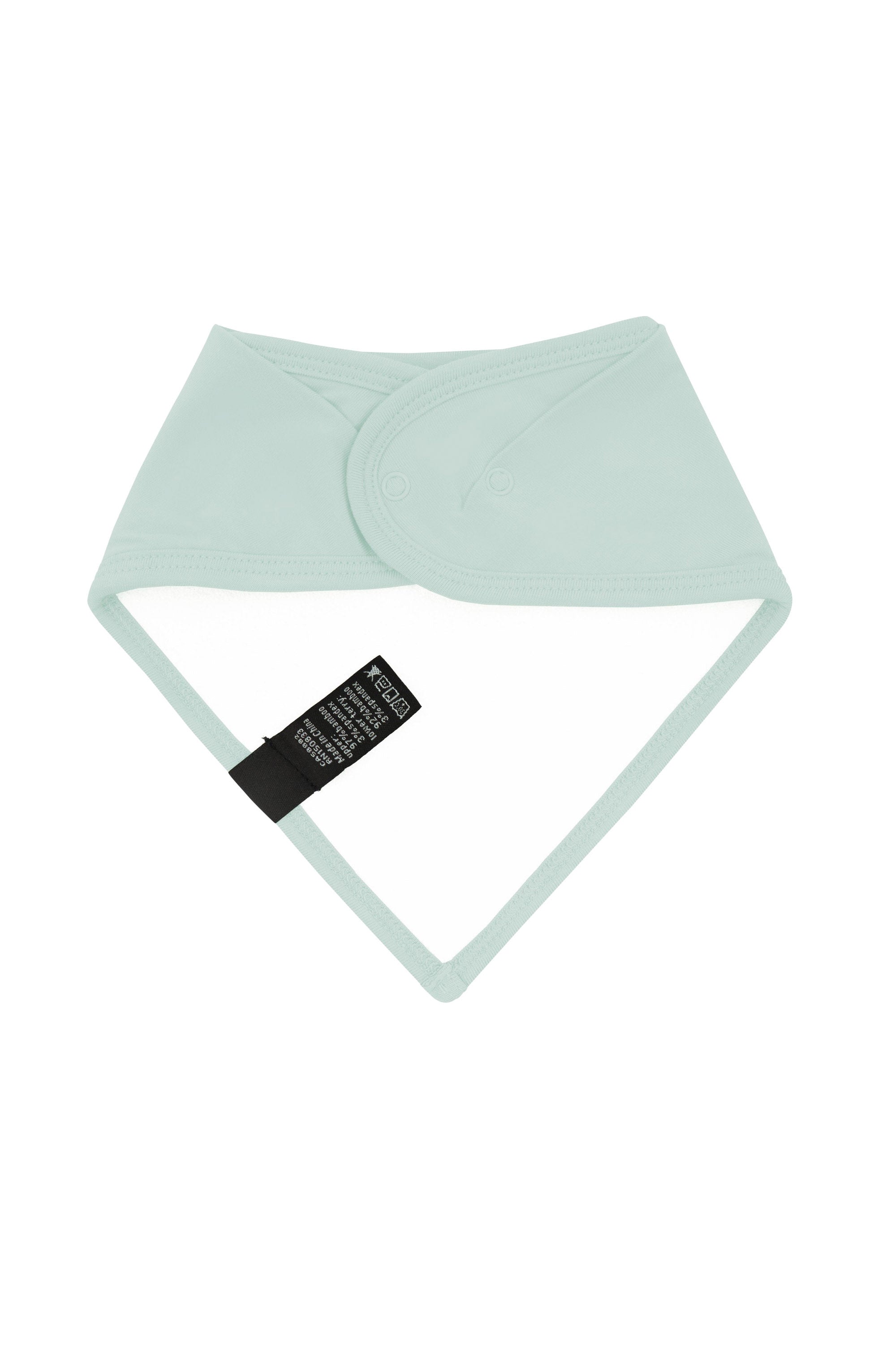 Bamboo terry lining on Kyte Baby Bib in Sage