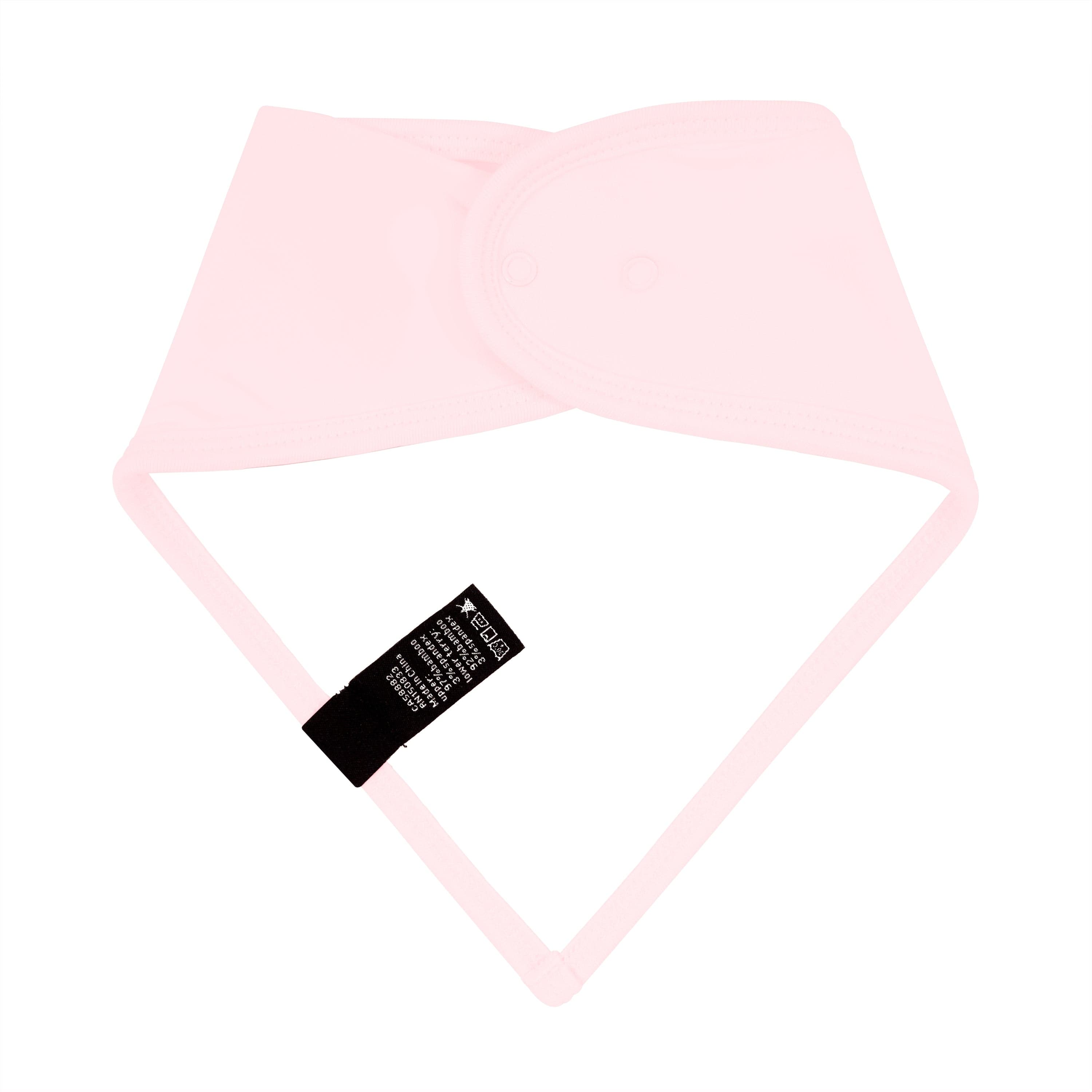 Bamboo terry lining on Kyte Baby Bib in Sakura Pink