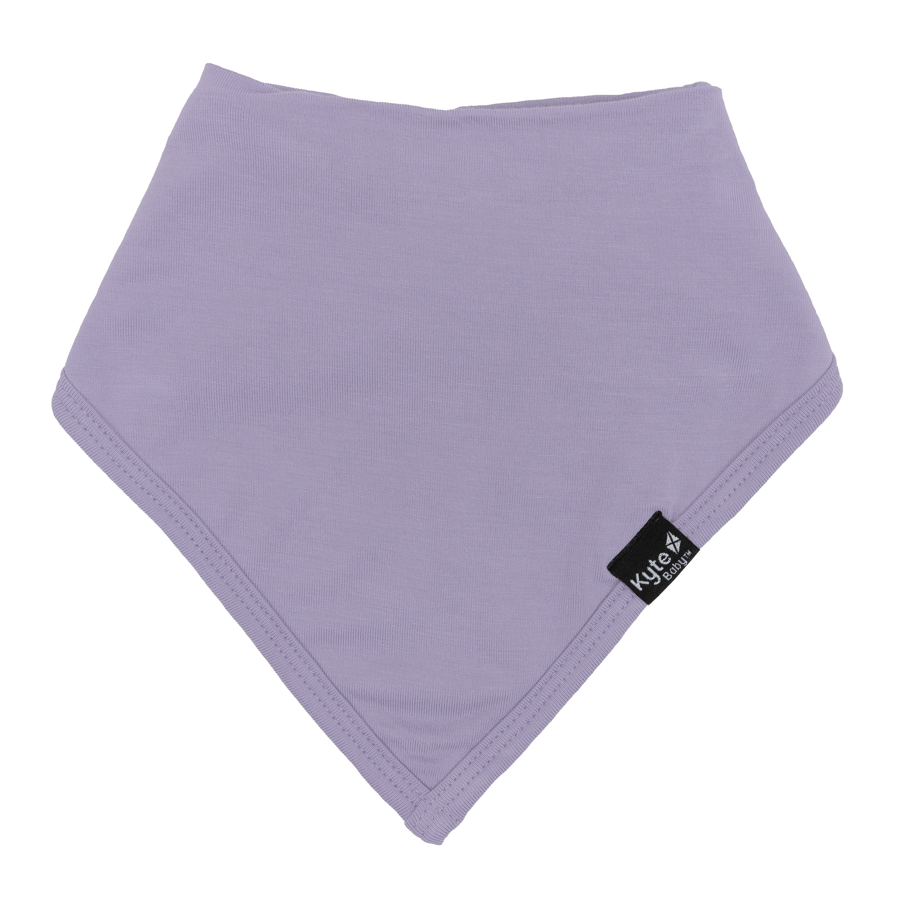 Flat lay of Kyte Baby Bib in Taro