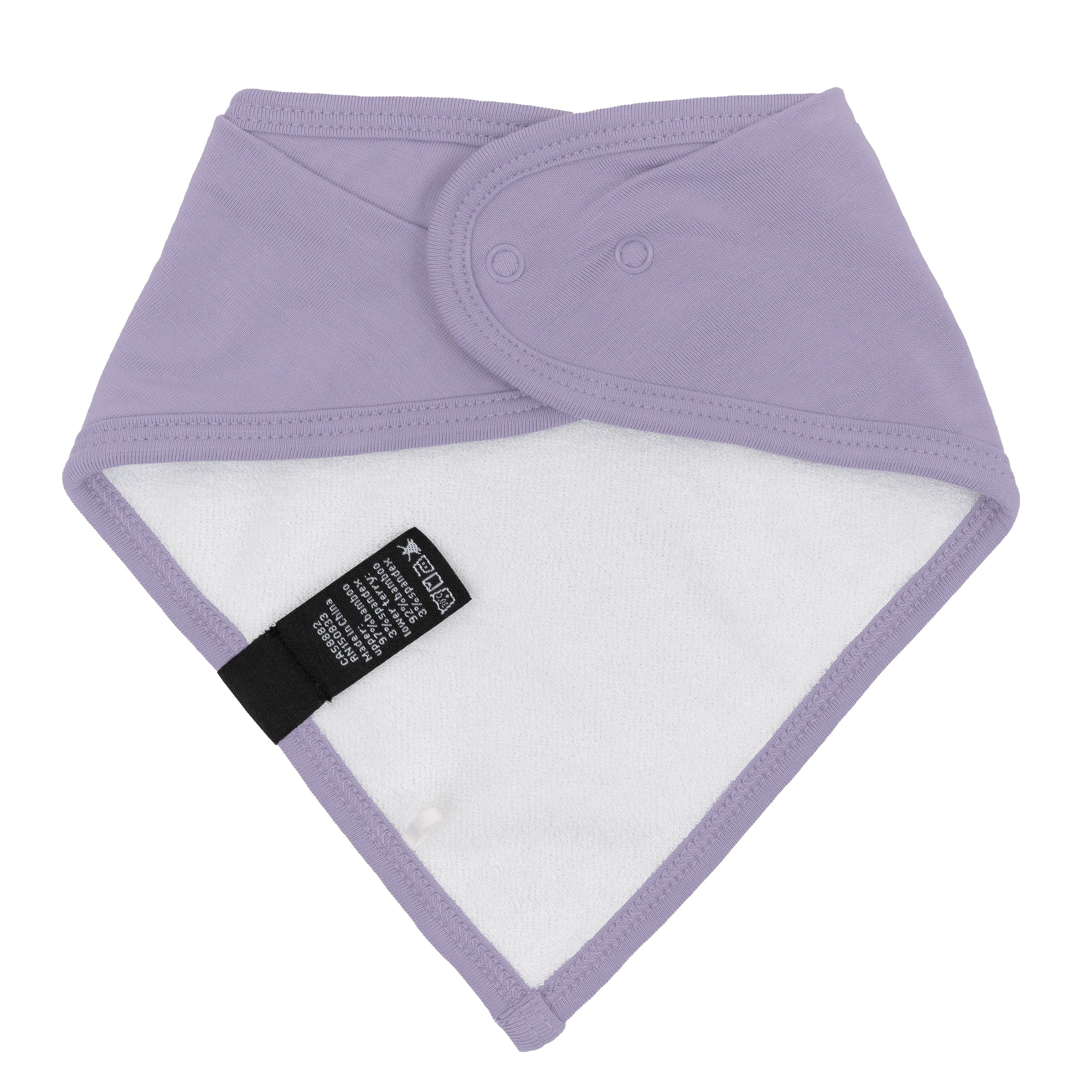 Terry side of the Kyte Baby Bib in Taro