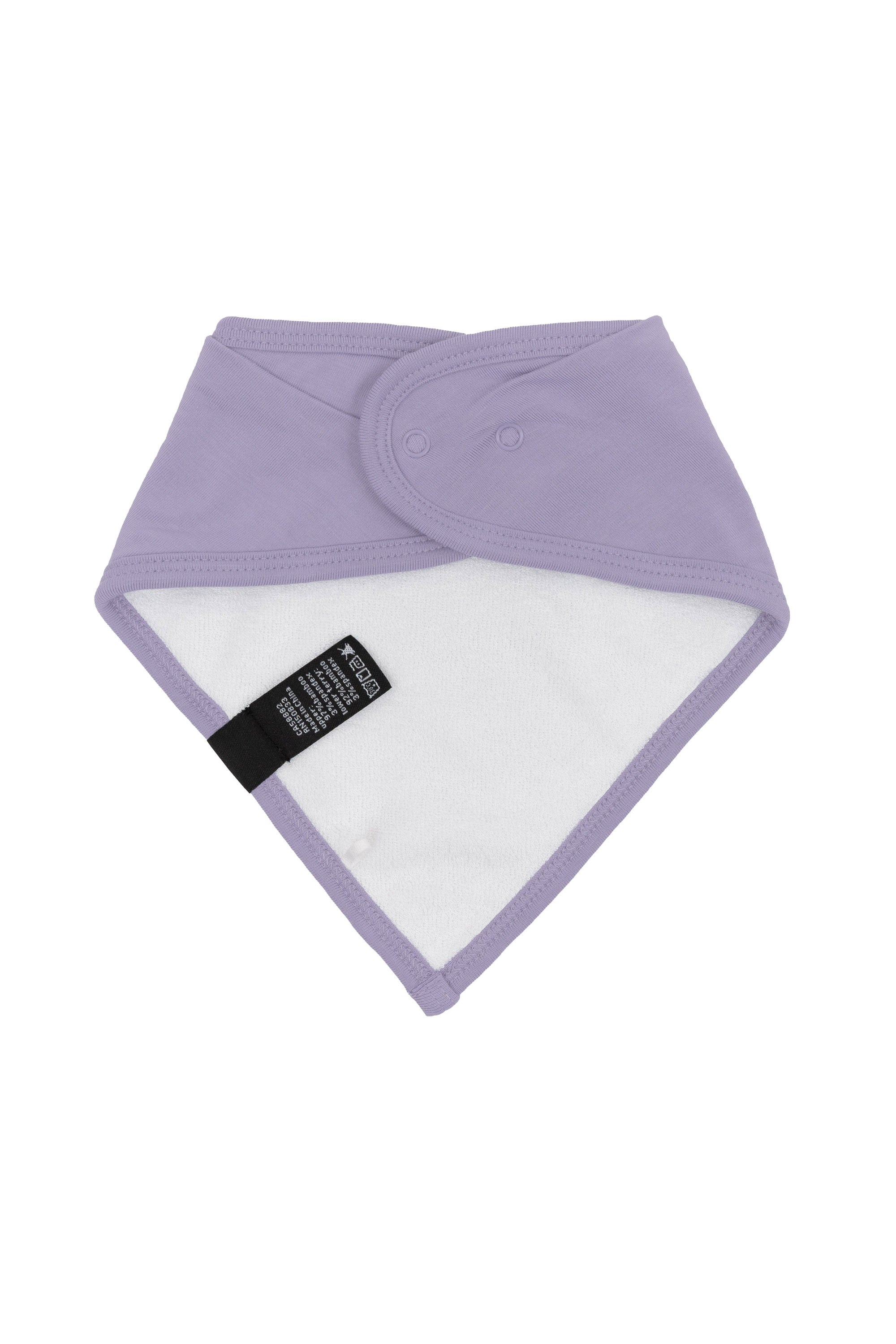 Terry side of the Kyte Baby Bib in Taro