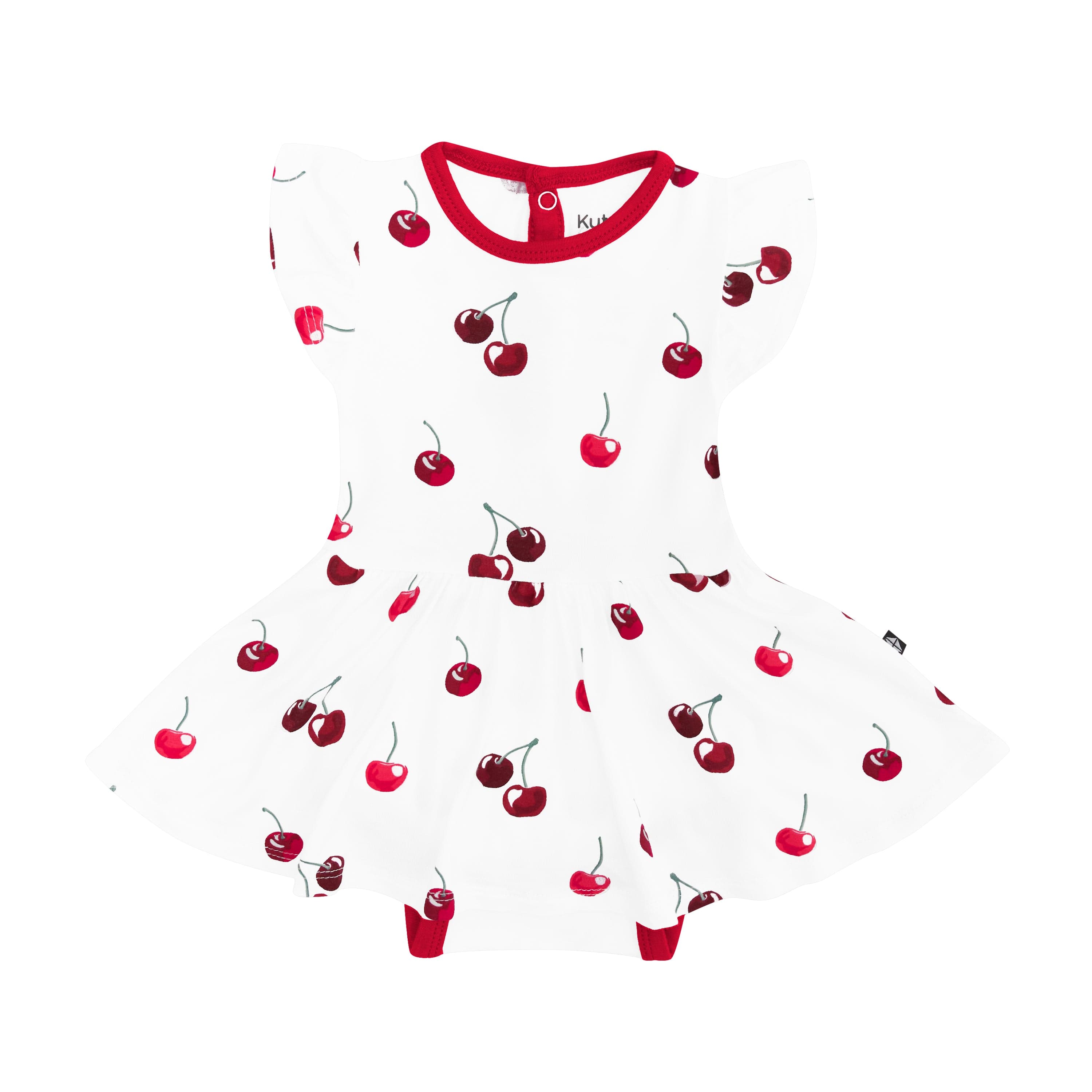 Kyte Baby Bodysuit Dress Twirl Bodysuit Dress in Cherry