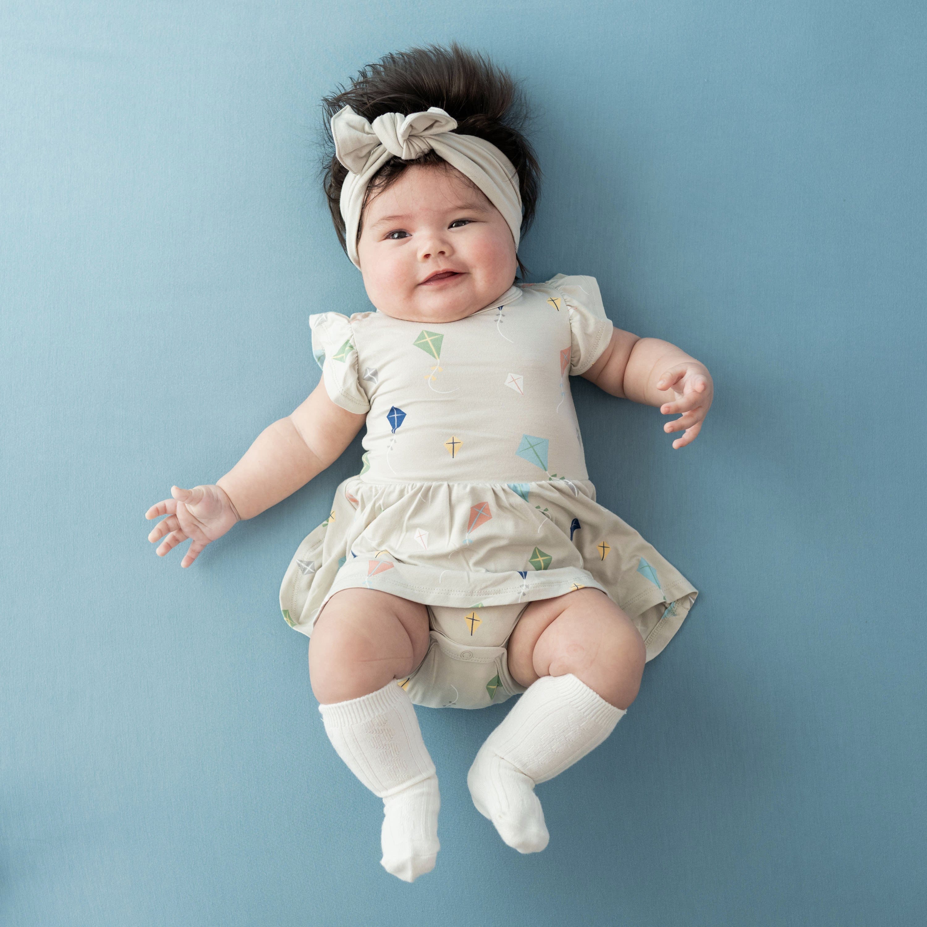 Kyte Baby Bodysuit Dress Twirl Bodysuit Dress in Kite