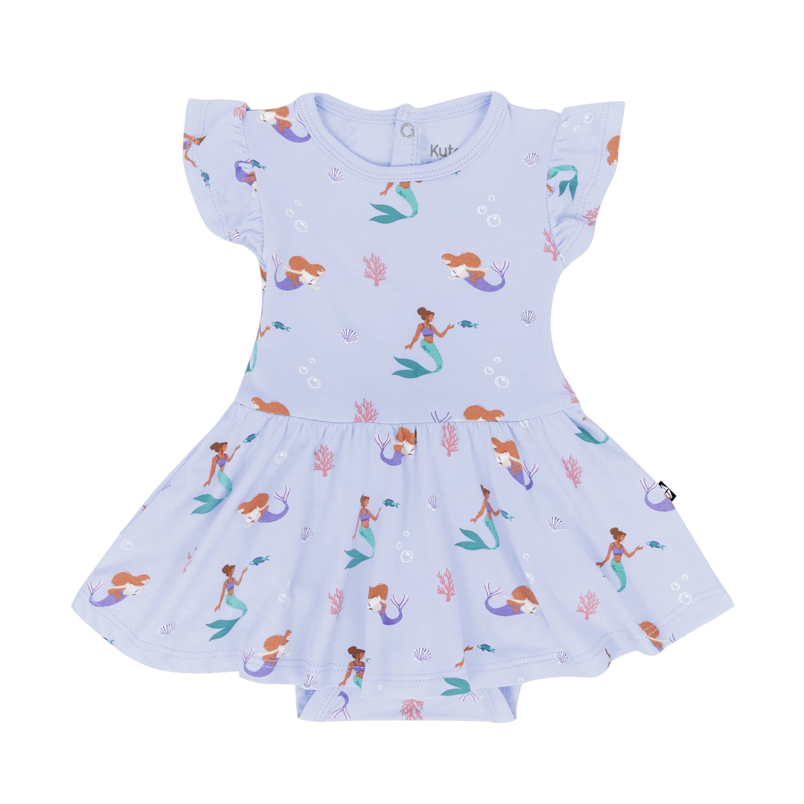 Kyte Baby Twirl Bodysuit Dress in Mermaid