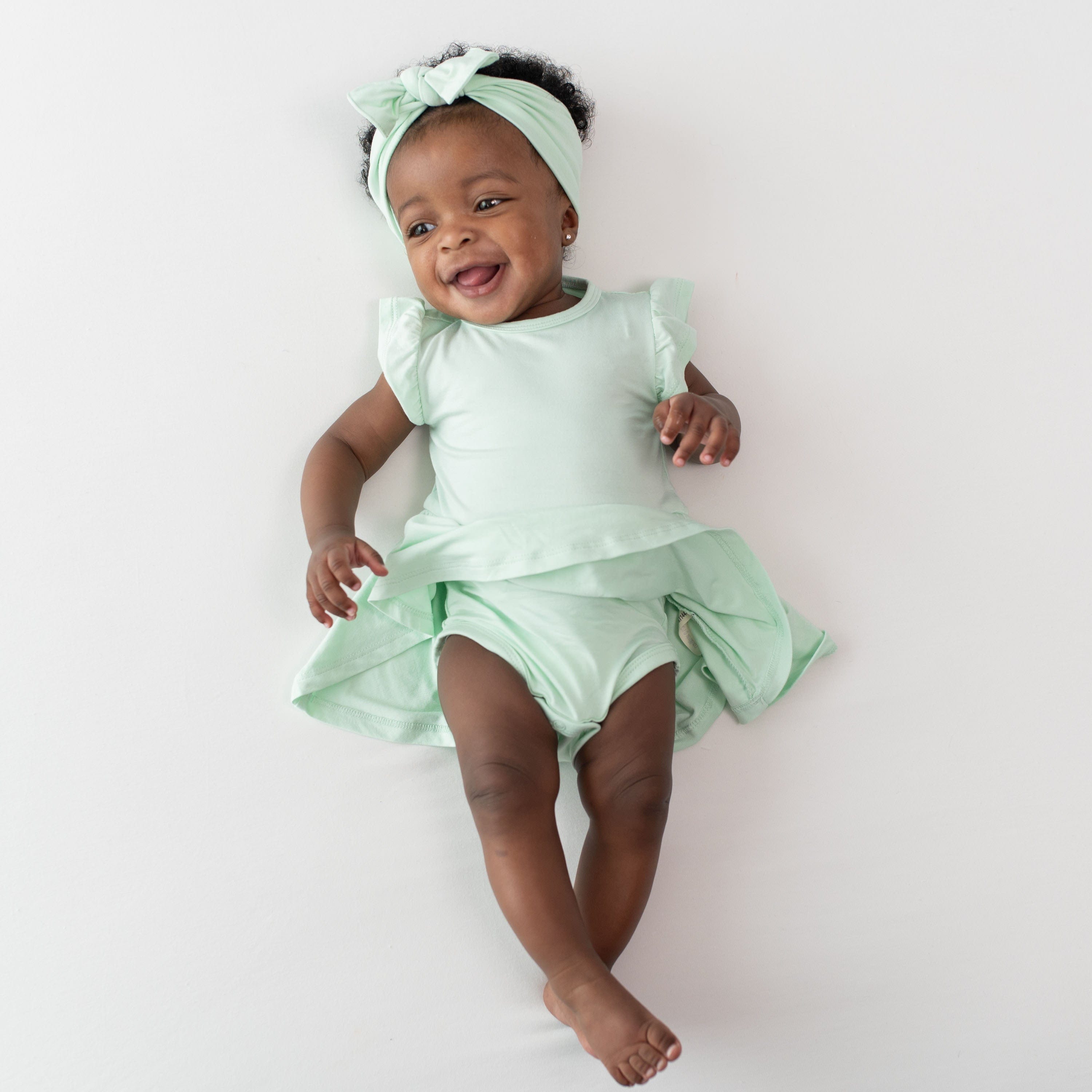 Kyte Baby Bodysuit Dress Twirl Bodysuit Dress in Mint