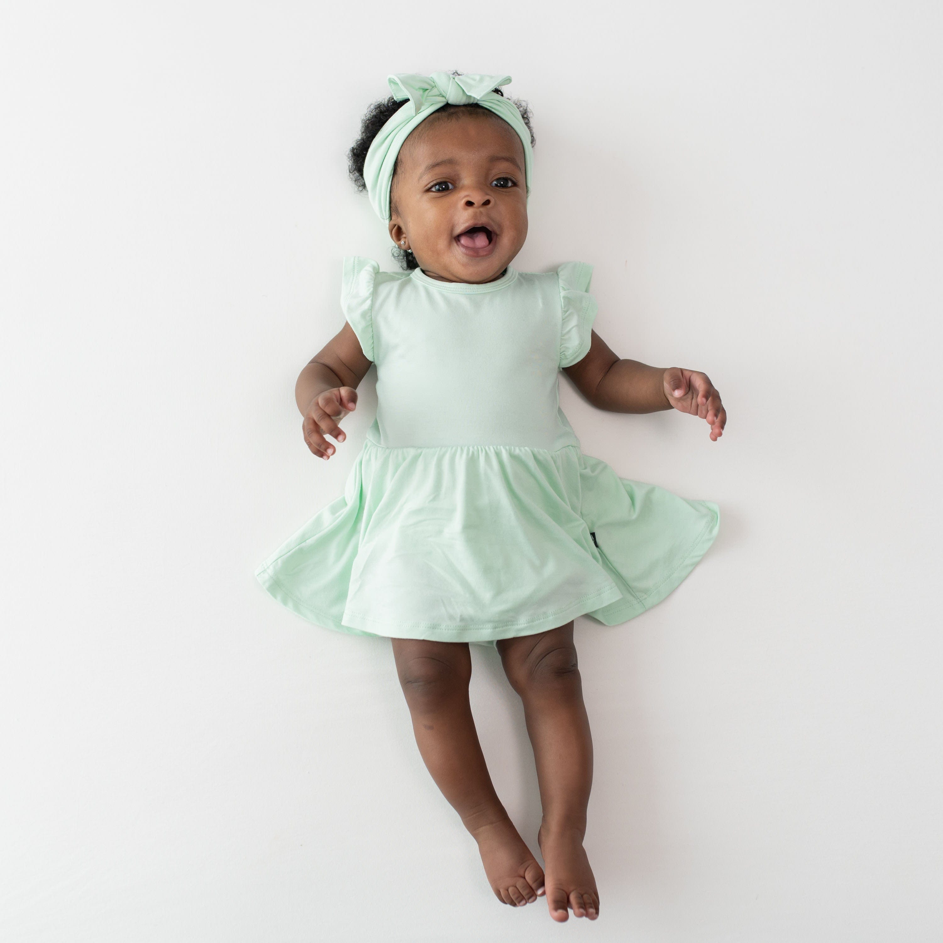 Kyte Baby Bodysuit Dress Twirl Bodysuit Dress in Mint