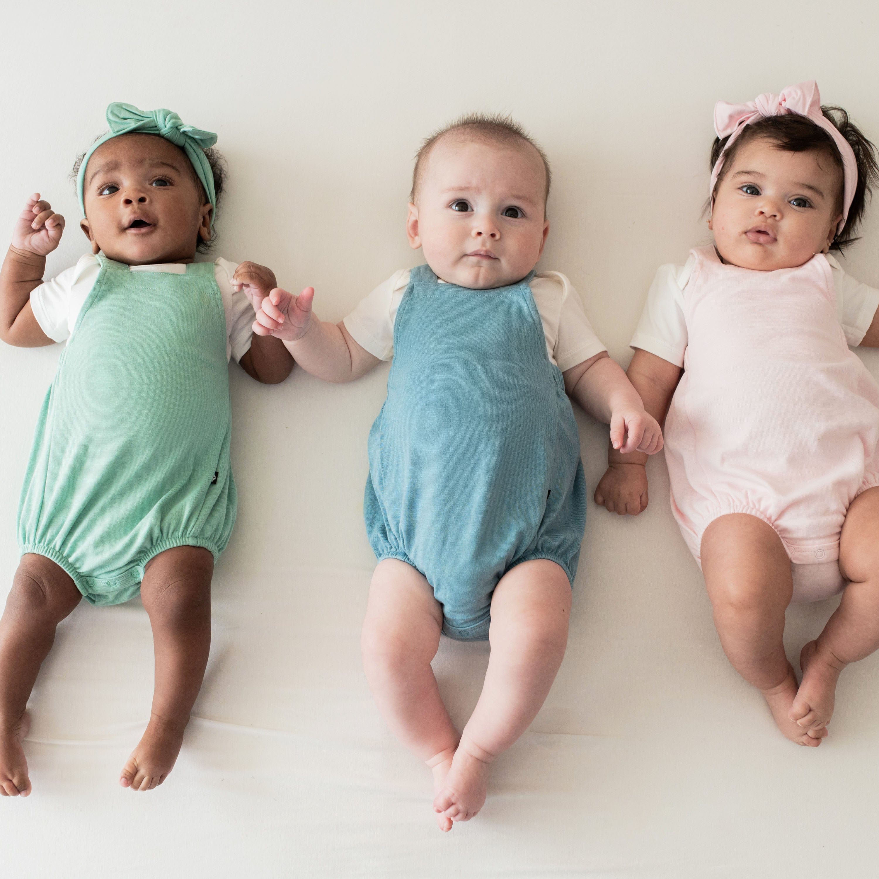 Kyte Baby Bubble Overall Bamboo Jersey Bubble Overall in Dusty Blue