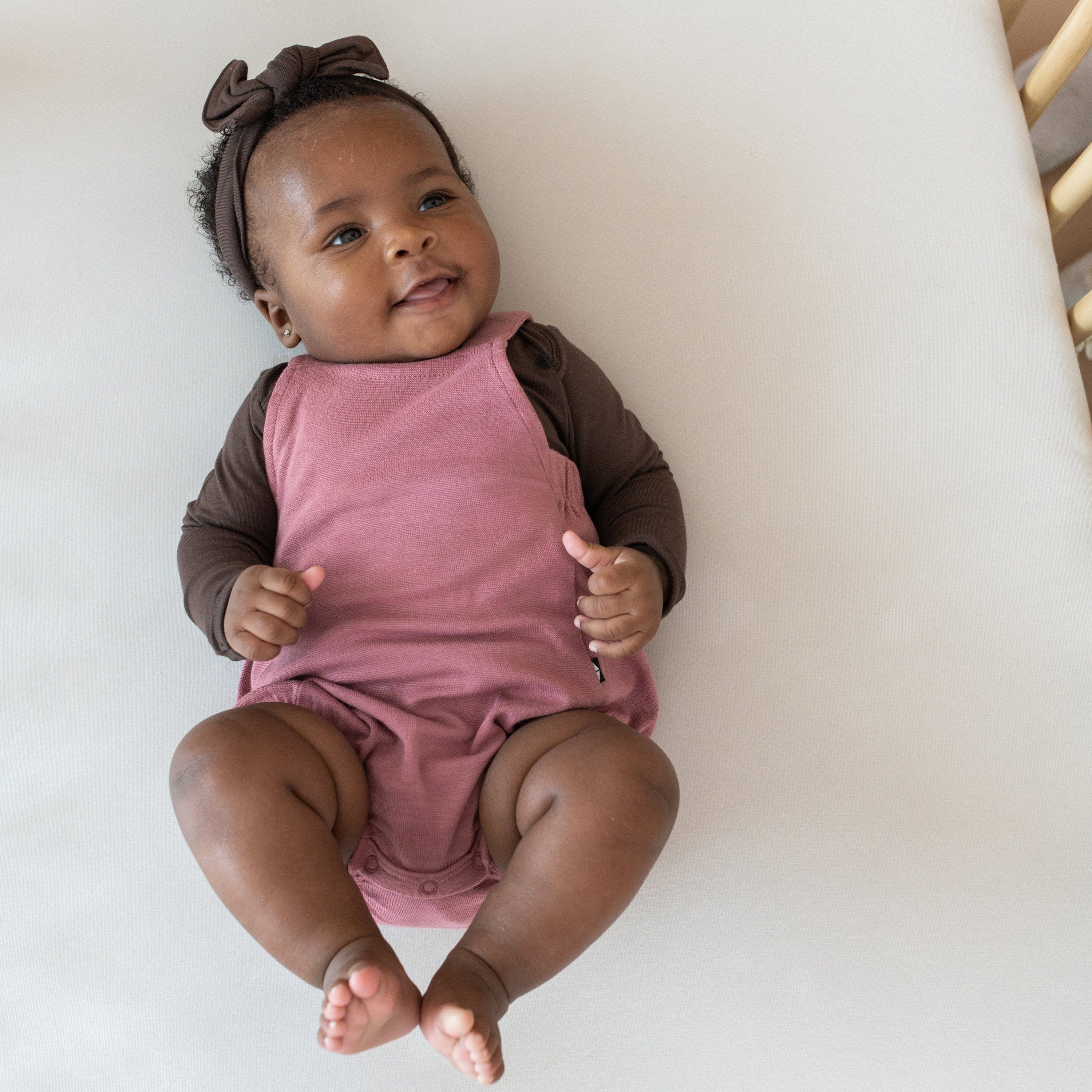 Kyte Baby Bubble Overall Bamboo Jersey Bubble Overall in Dusty Rose