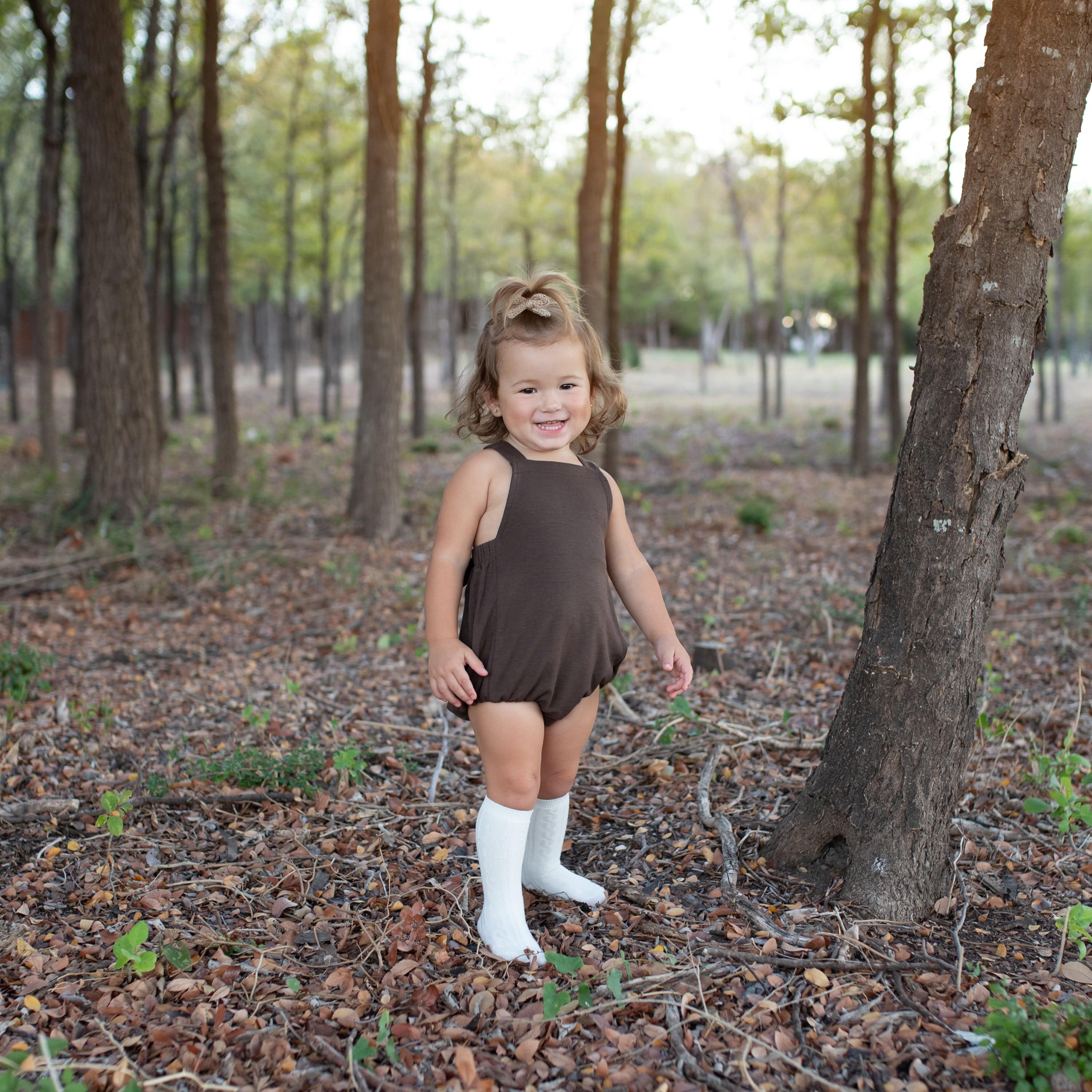 Kyte Baby Bubble Overall Bamboo Jersey Bubble Overall in Espresso
