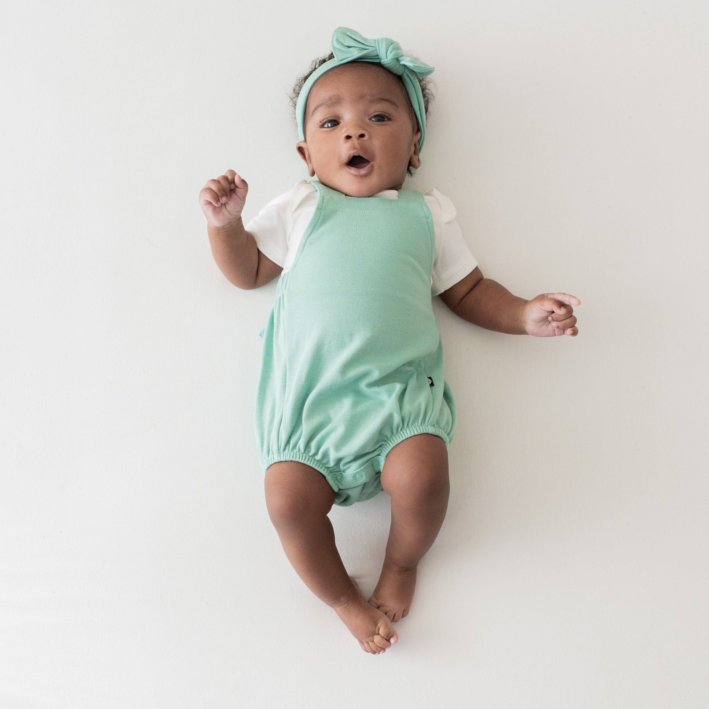 Kyte Baby Bubble Overall Bamboo Jersey Bubble Overall in Wasabi