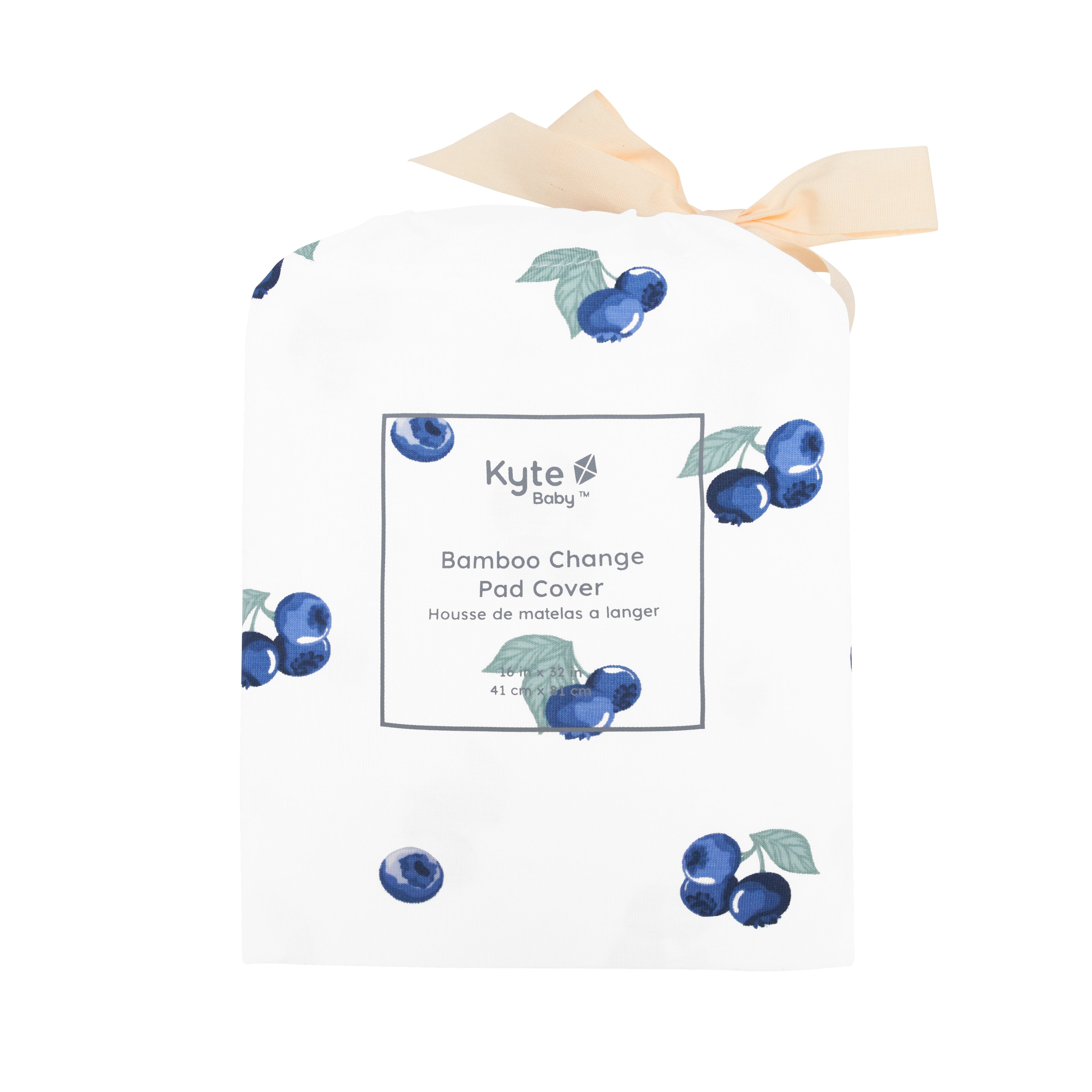 Blueberry Kyte Baby bamboo Changing Pad Cover in bag