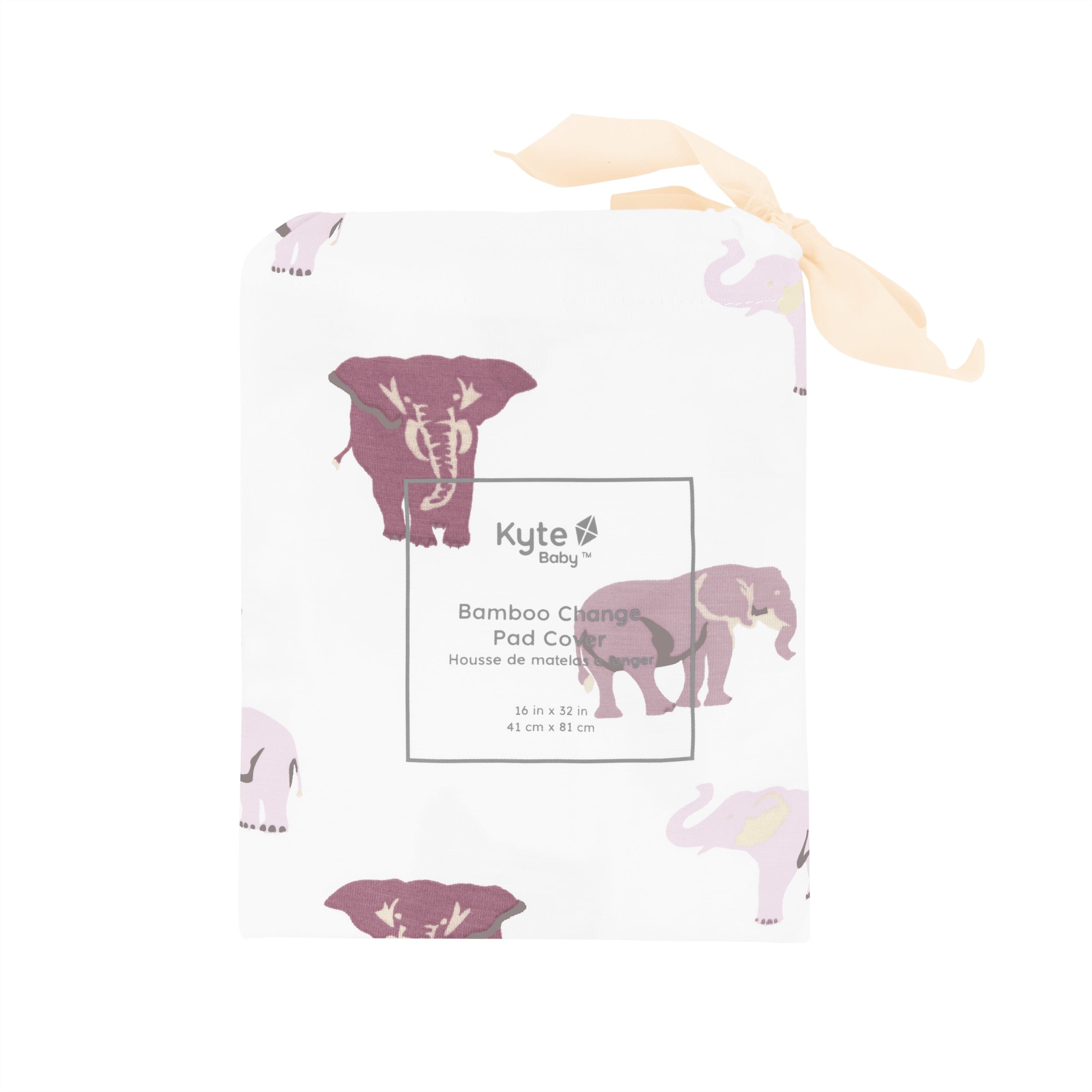 Elephant pattern Kyte Baby bamboo Changing Pad Cover in bag