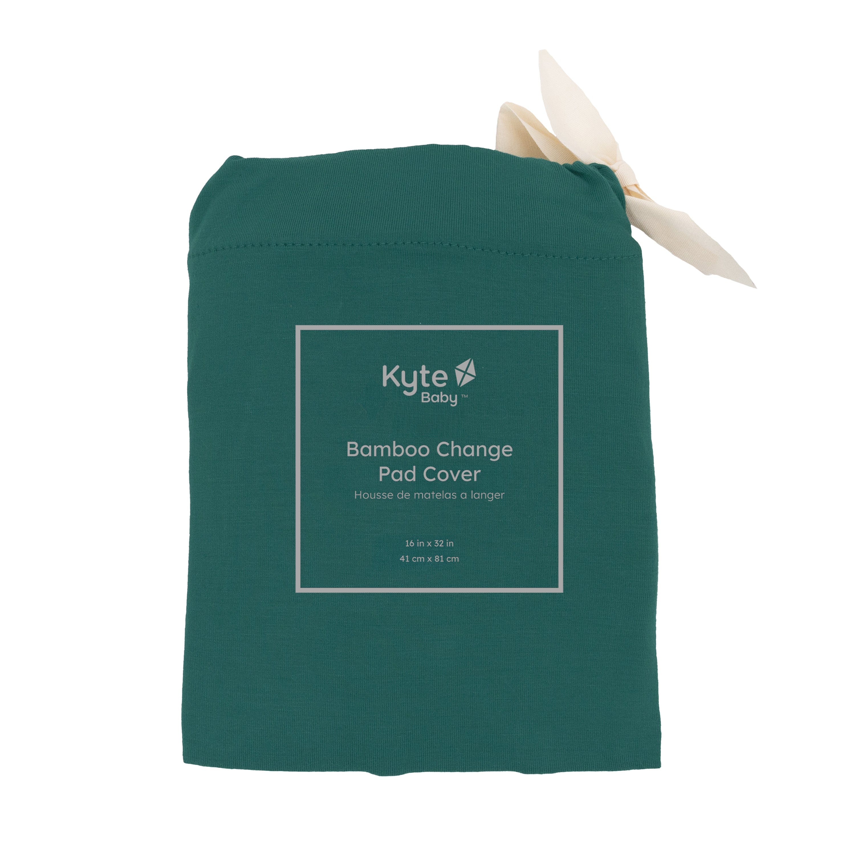 Emerald Kyte Baby bamboo Changing Pad Cover in bag