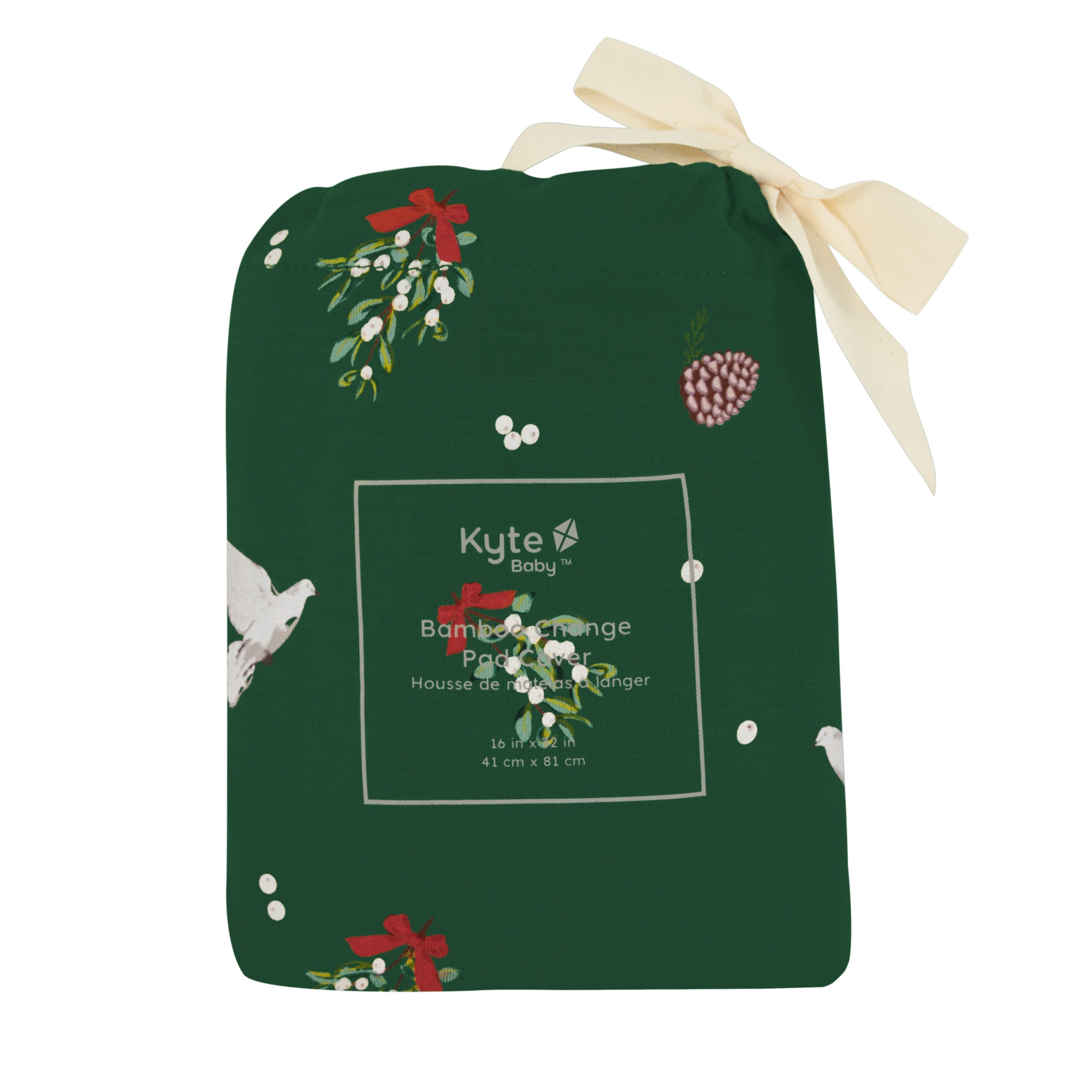 Kyte Baby Change Pad Cover Mistletoe / One Size Change Pad Cover in Mistletoe