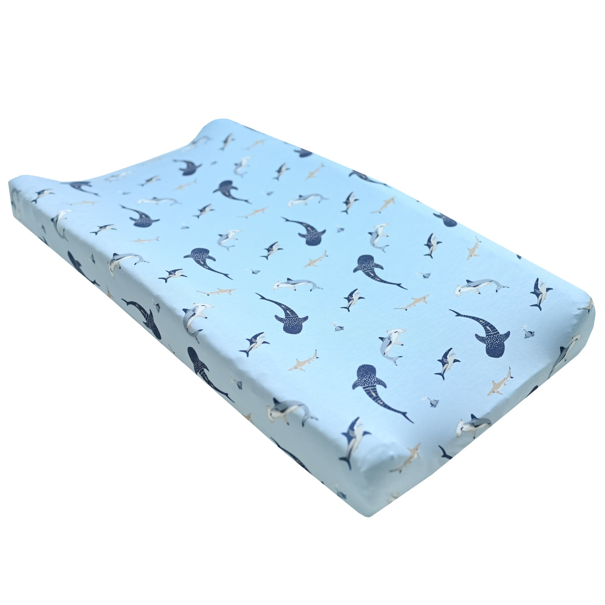 Kyte BABY Change Pad Cover One Size / Shark Change Pad Cover in Stream Shark