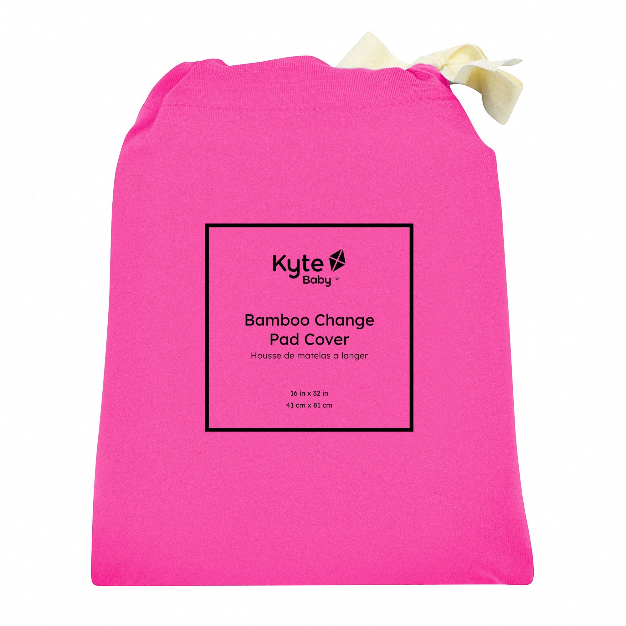 Raspberry Kyte Baby bamboo Changing Pad Cover in bag