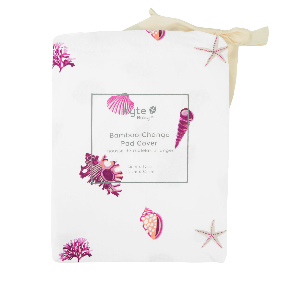 Kyte Baby Change Pad Cover Raspberry Shell / One Size Change Pad Cover in Raspberry Shell
