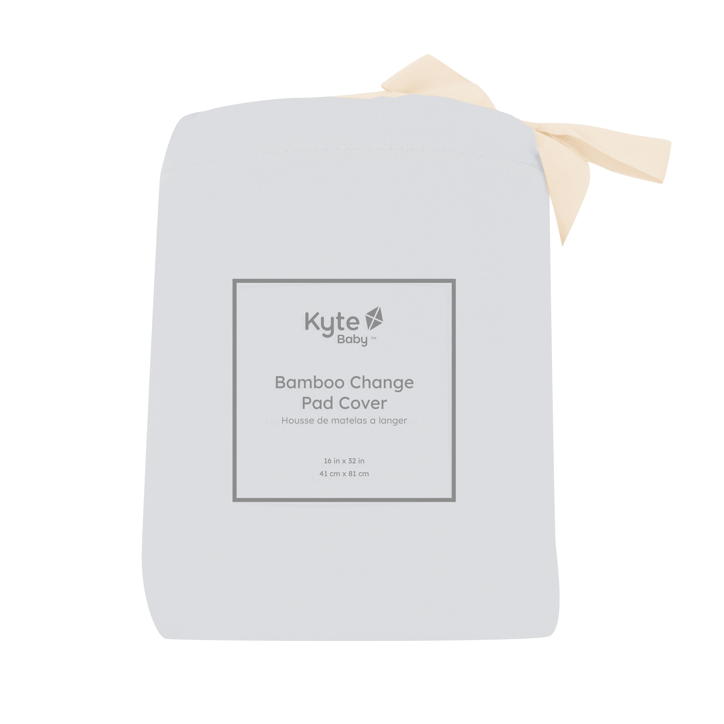 Storm Kyte Baby bamboo Changing Pad Cover in bag