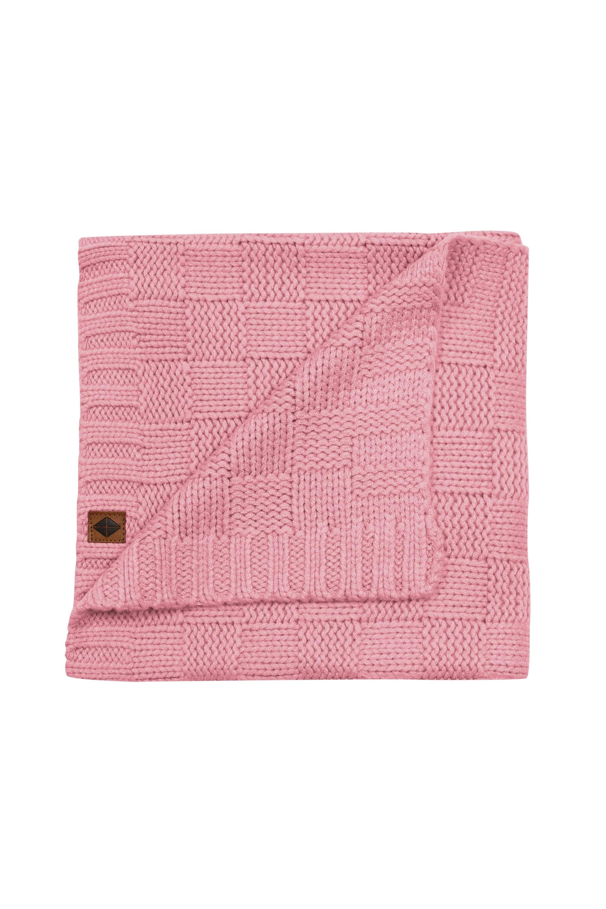 Kyte Baby Chunky Knit Basket Weave Baby Blanket in Apple Blossom